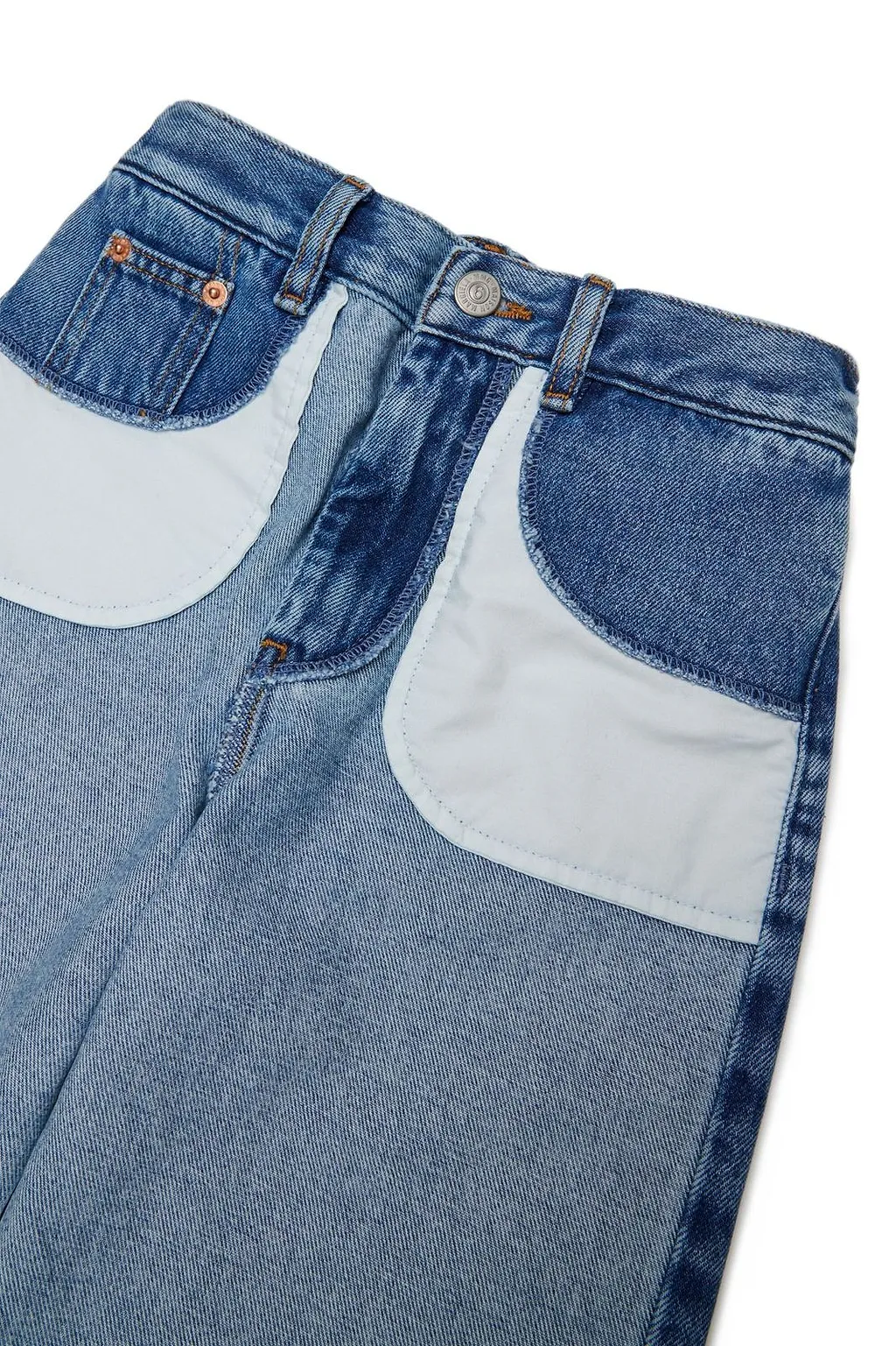 Mm6 Maison Margiela Kids Contrast Panel Jeans