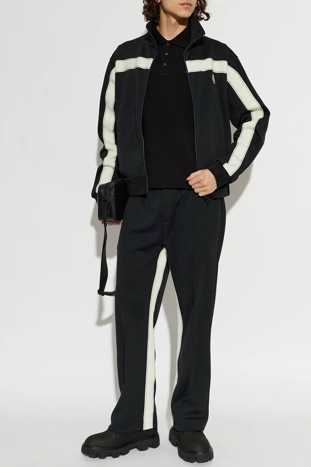 Moncler Contrast Stripe Zip Sweatshirt