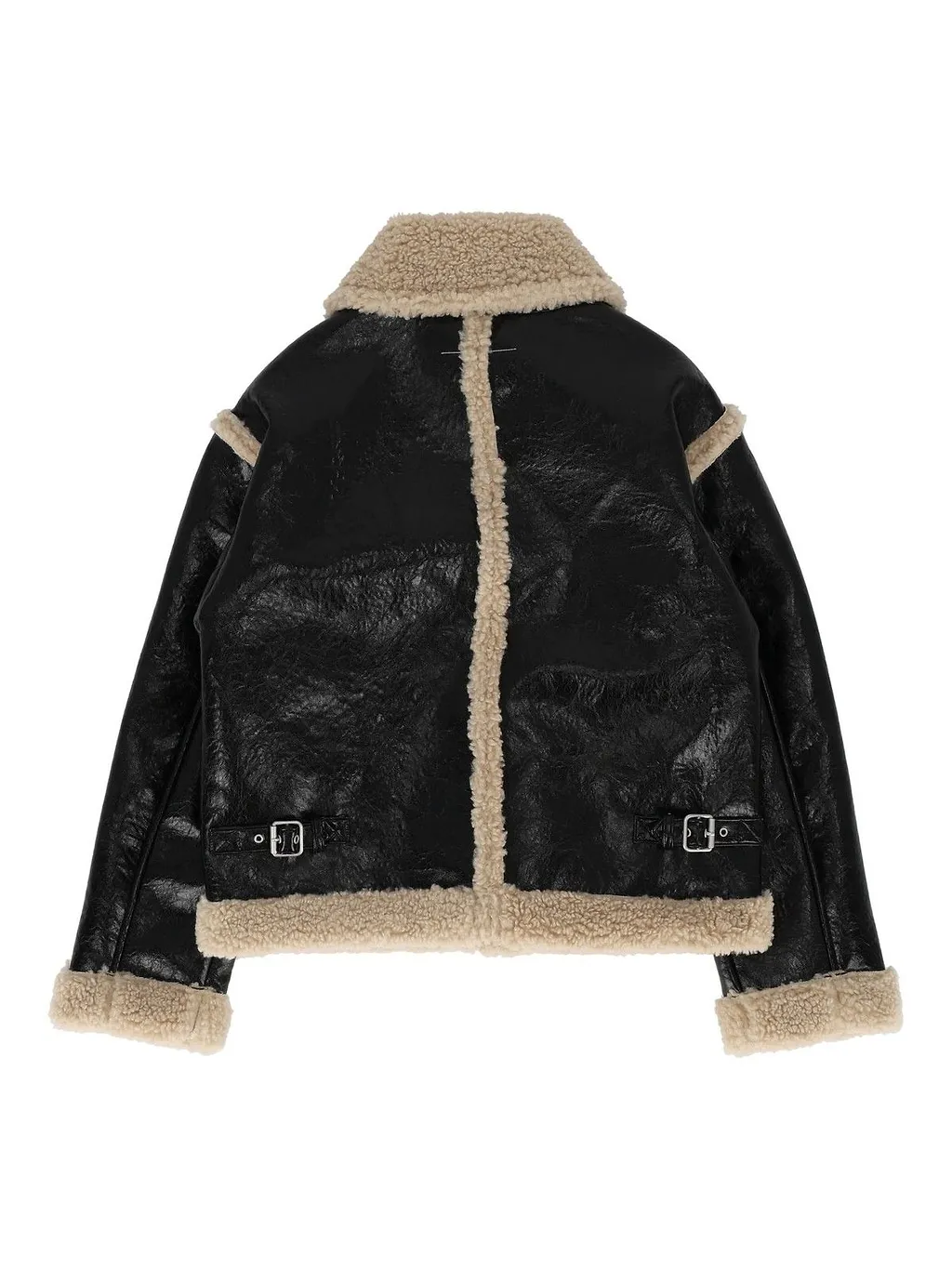 Mm6 Maison Margiela Kids Zip-Up Faux-Leather Jacket