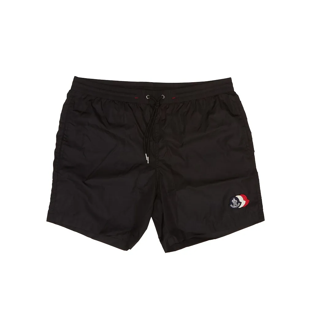 Moncler Drawstring Straight Hem Swim Shorts