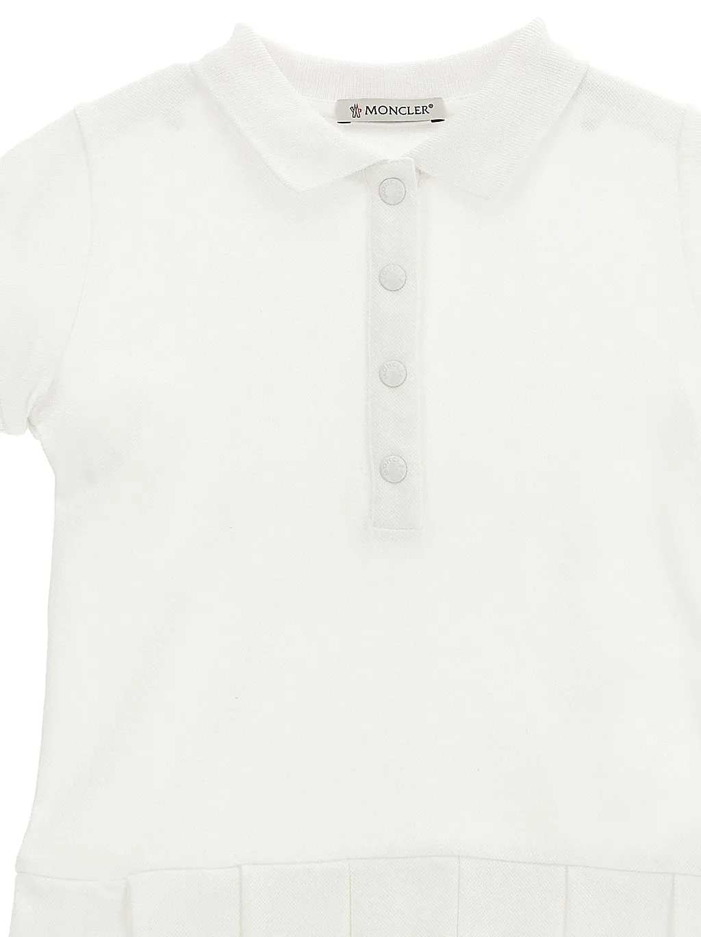 Pleated Short-Sleeved Polo Shirt Dress