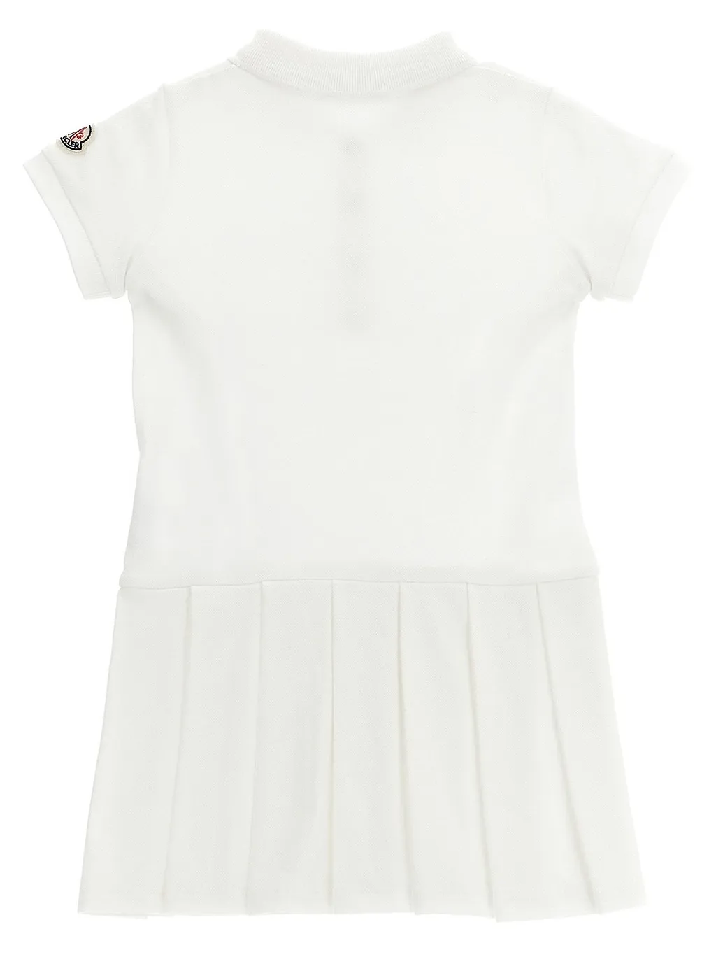 Pleated Short-Sleeved Polo Shirt Dress