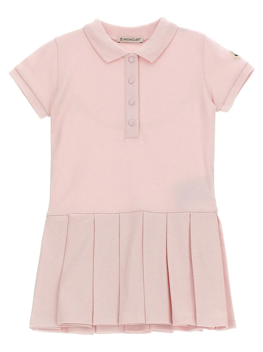 Moncler Enfant Pleated Short-Sleeved Polo Shirt Dress