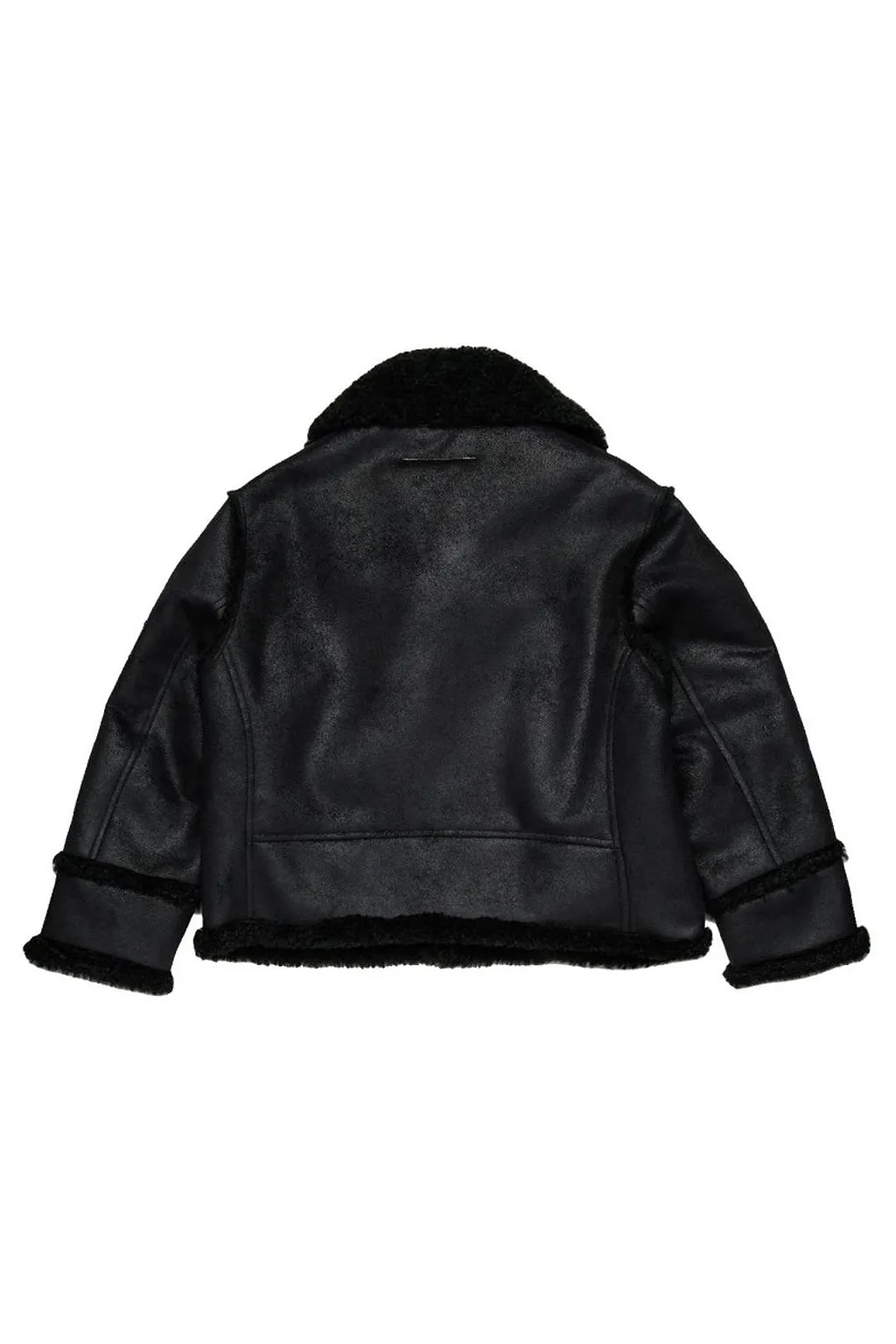 Mm6 Maison Margiela Kids Zipped Leather Jacket