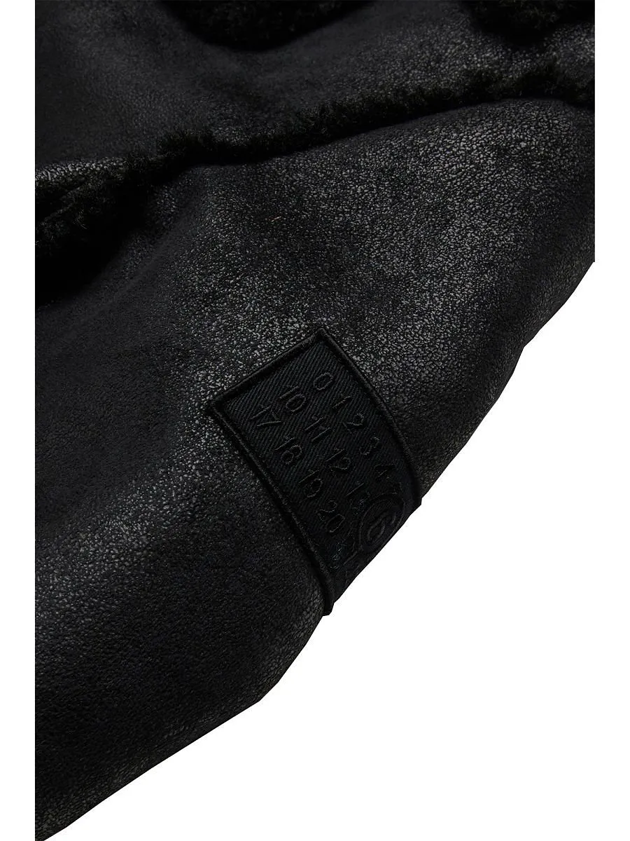 Mm6 Maison Margiela Kids Zipped Leather Jacket