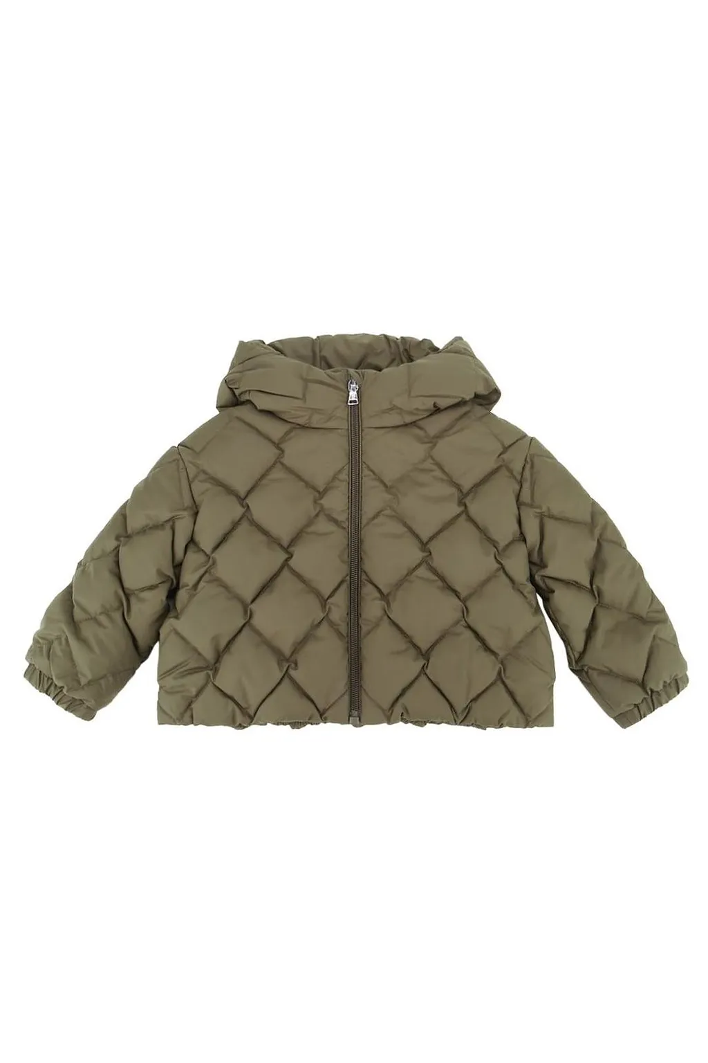 Ava Hooded Diamond-Quilted Down Jacket