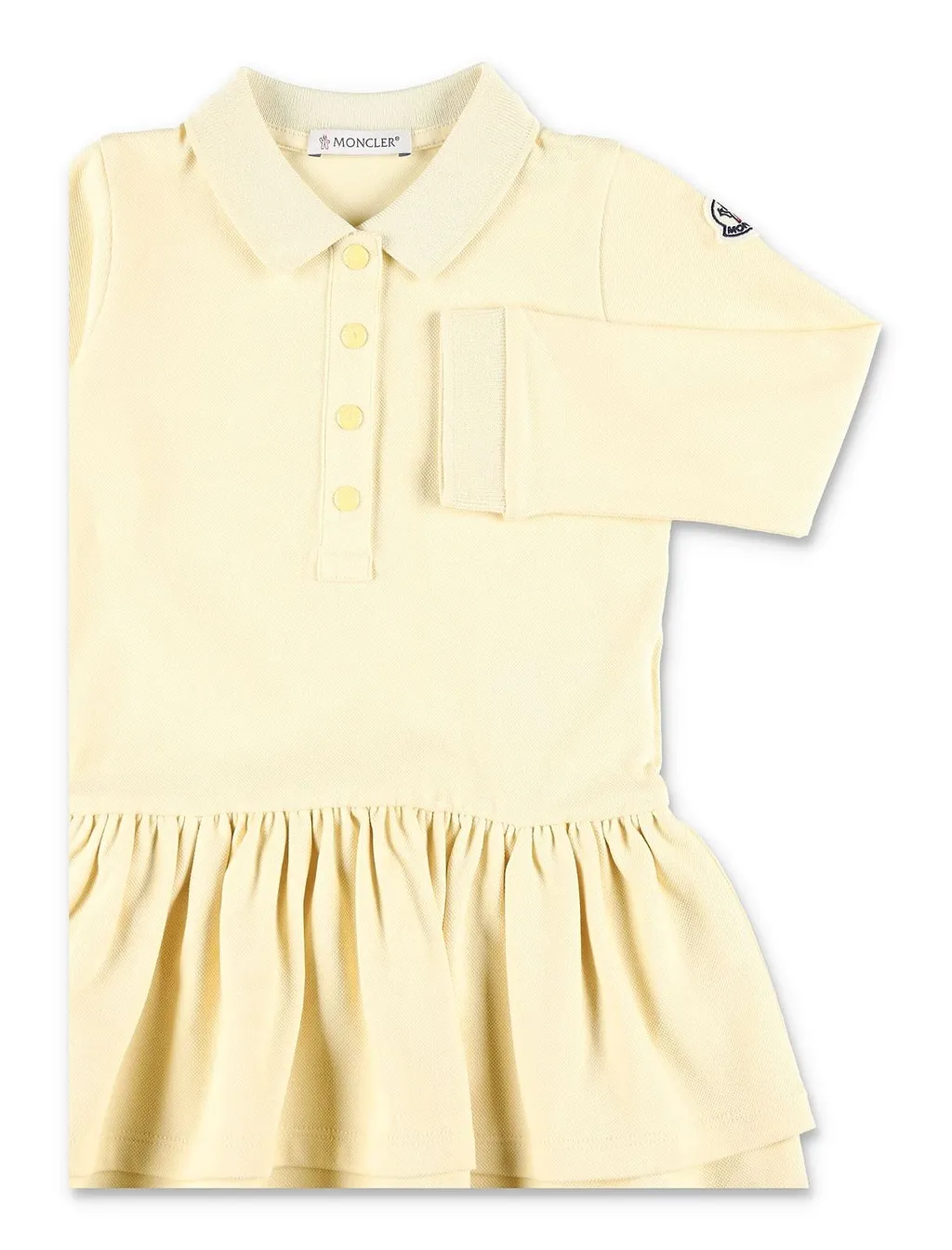 Moncler Enfant Button Detailed Ruffled Hem Dress