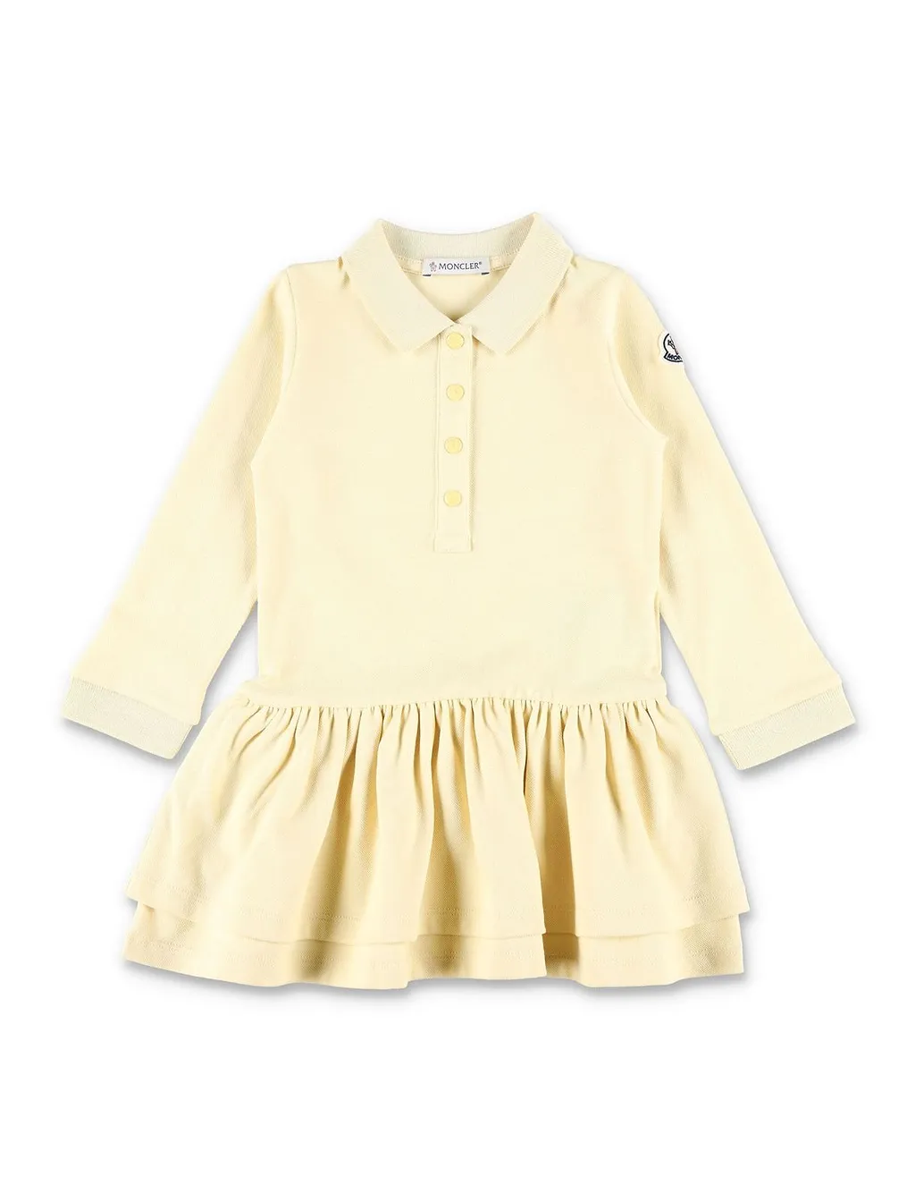 Moncler Enfant Button Detailed Ruffled Hem Dress
