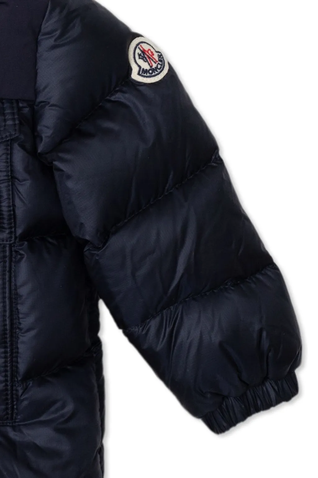 Moncler Enfant Eduard Logo Patch Hooded Padded Jacket