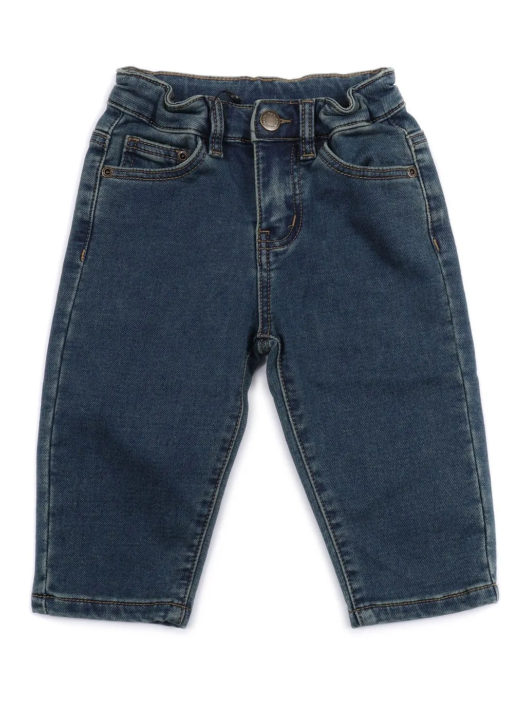 Logo Patch Straight Leg Jeans
