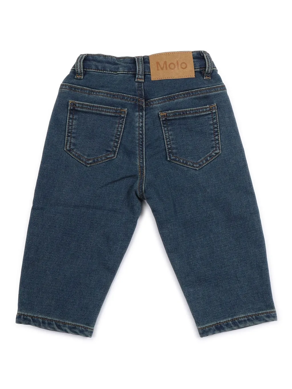 Logo Patch Straight Leg Jeans