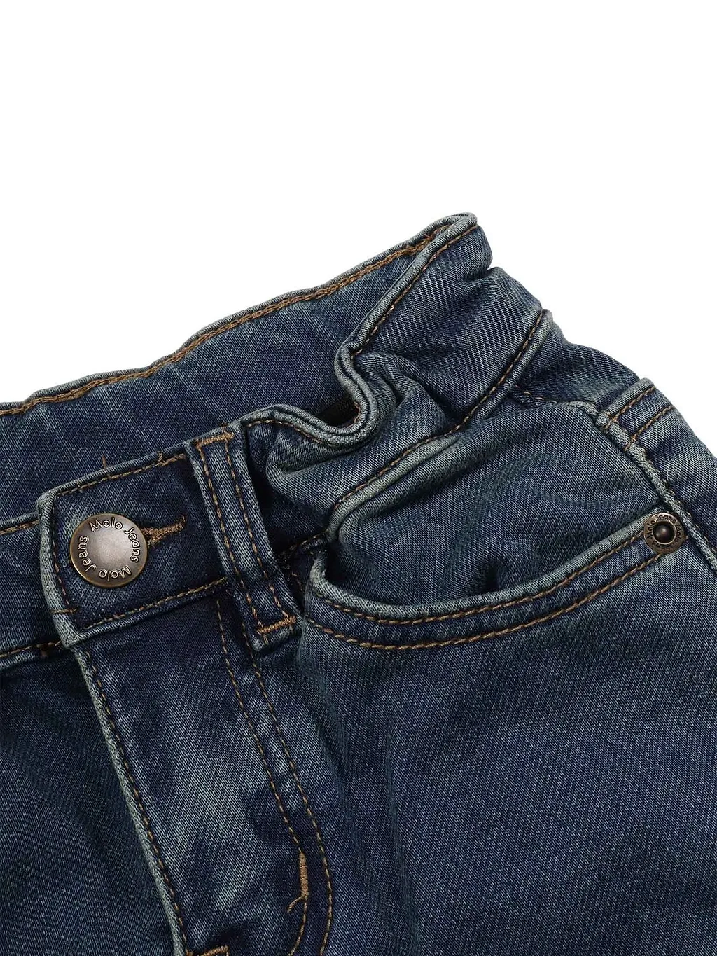 Logo Patch Straight Leg Jeans