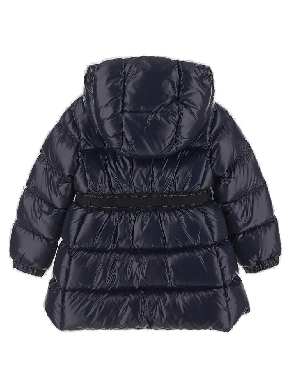 Moncler Enfant Hooded Belted-Waist Down Jacket