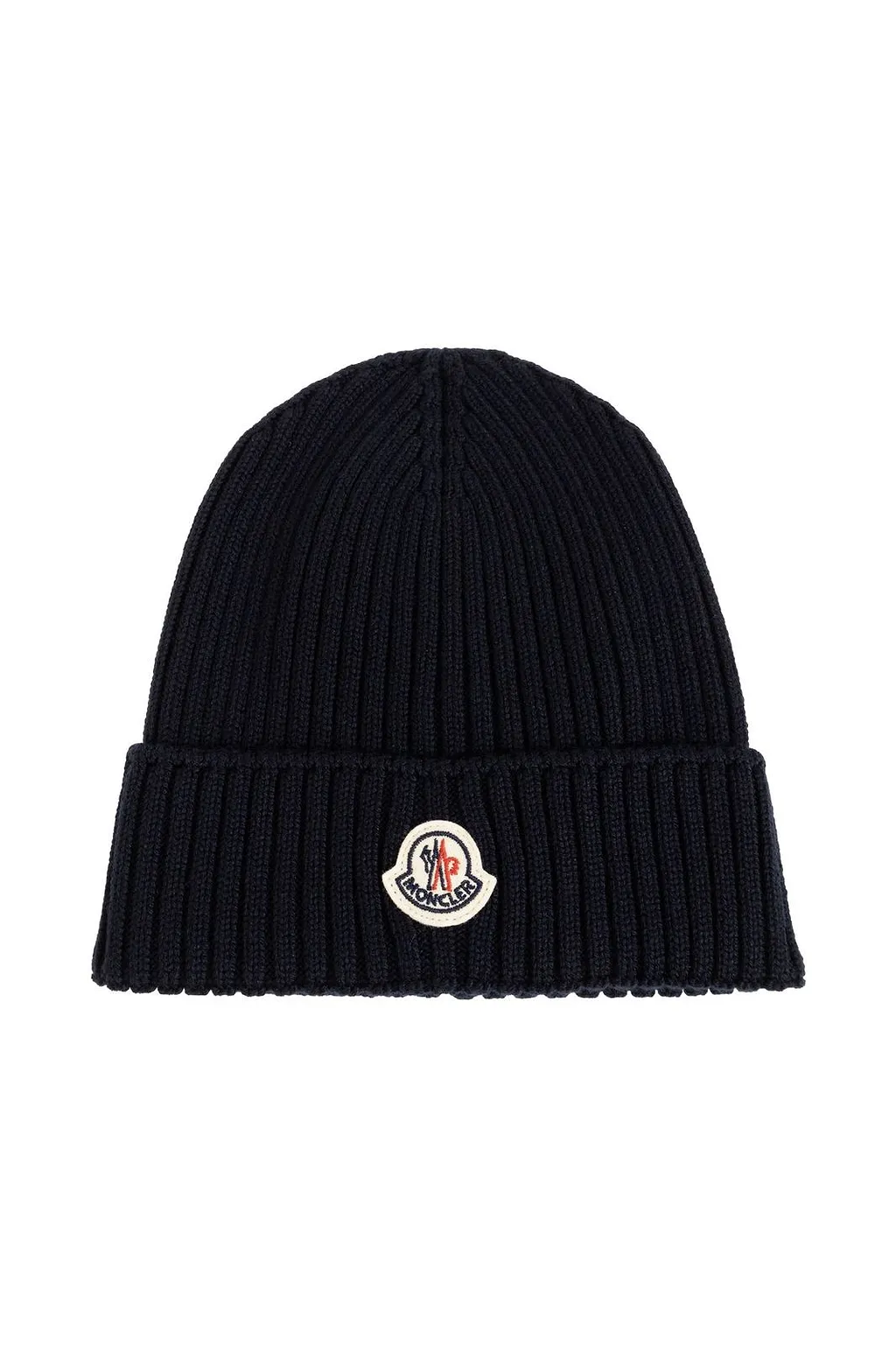 Moncler Enfant Logo Patch Ribbed-Knit Beanie
