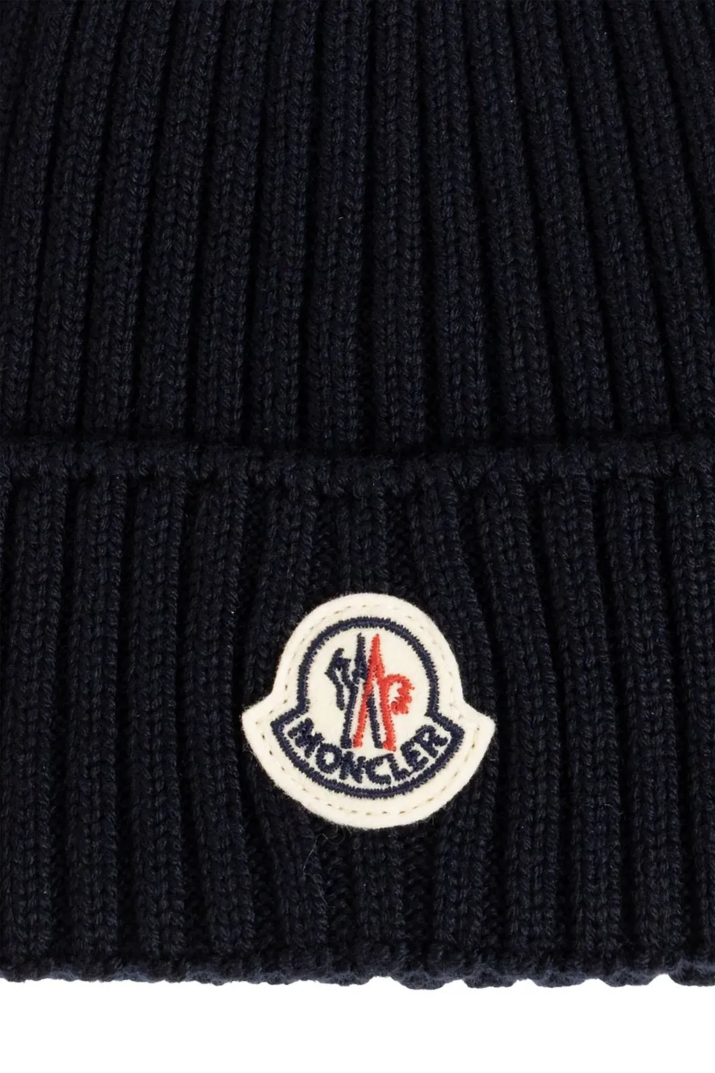 Moncler Enfant Logo Patch Ribbed-Knit Beanie