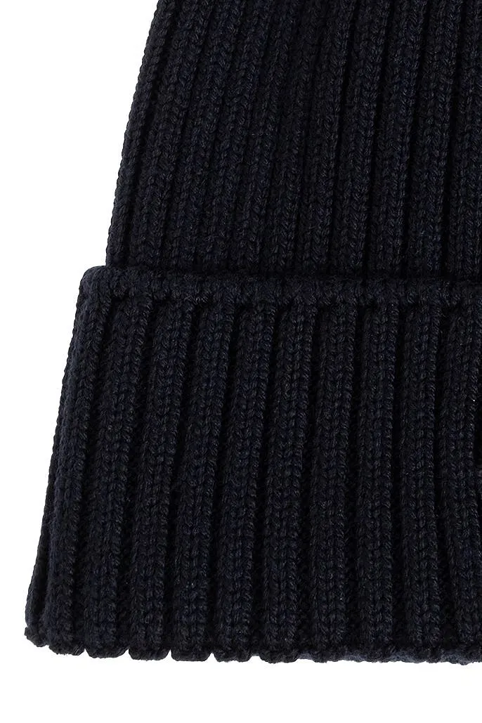 Moncler Enfant Logo Patch Ribbed-Knit Beanie