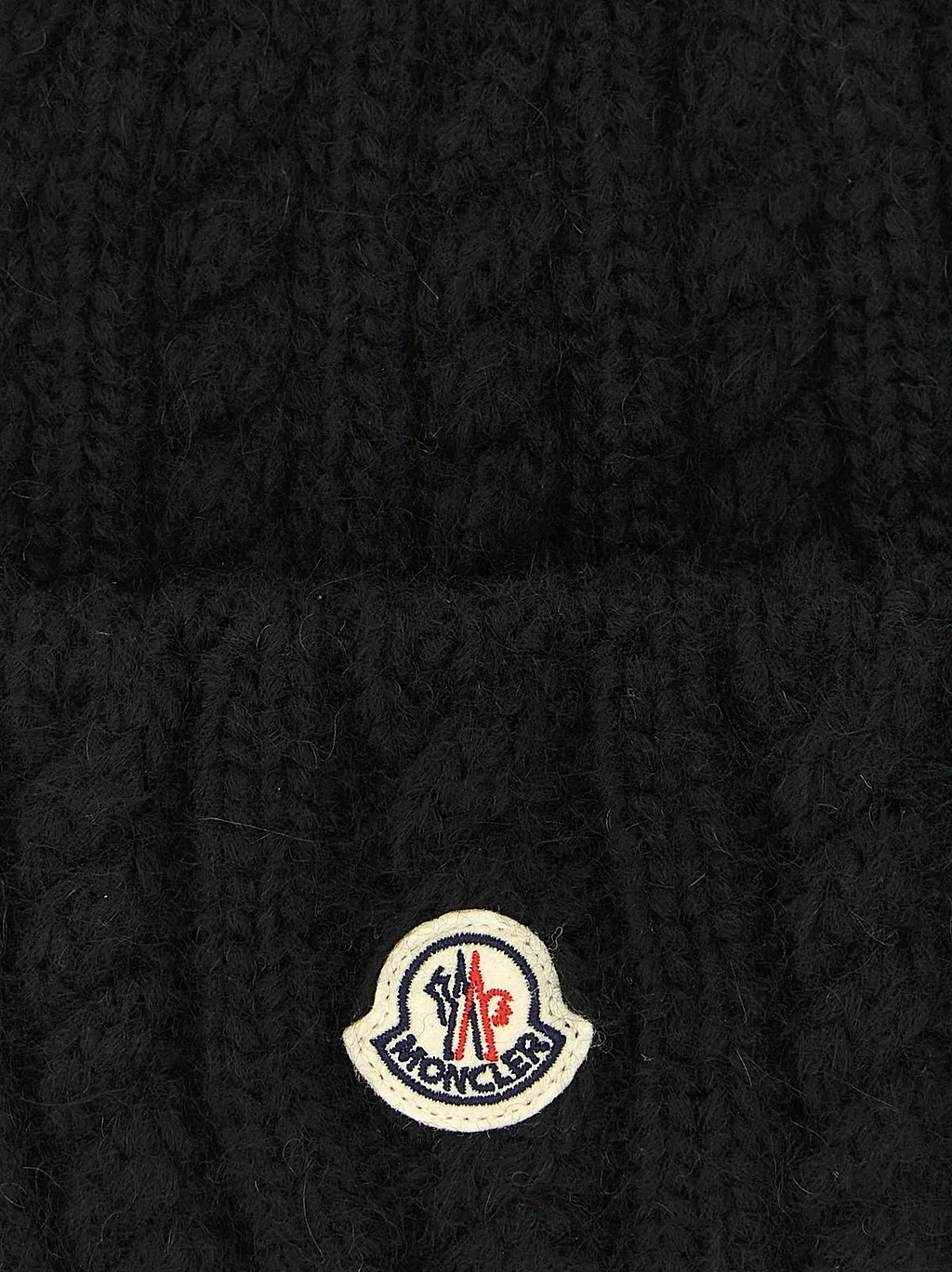 Moncler Logo Patch Knitted Beanie