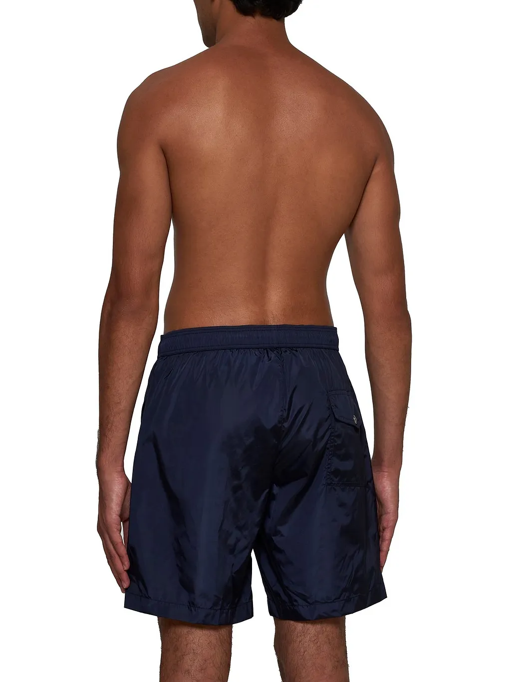 Moncler Logo Patch Drawstring Swim Shorts
