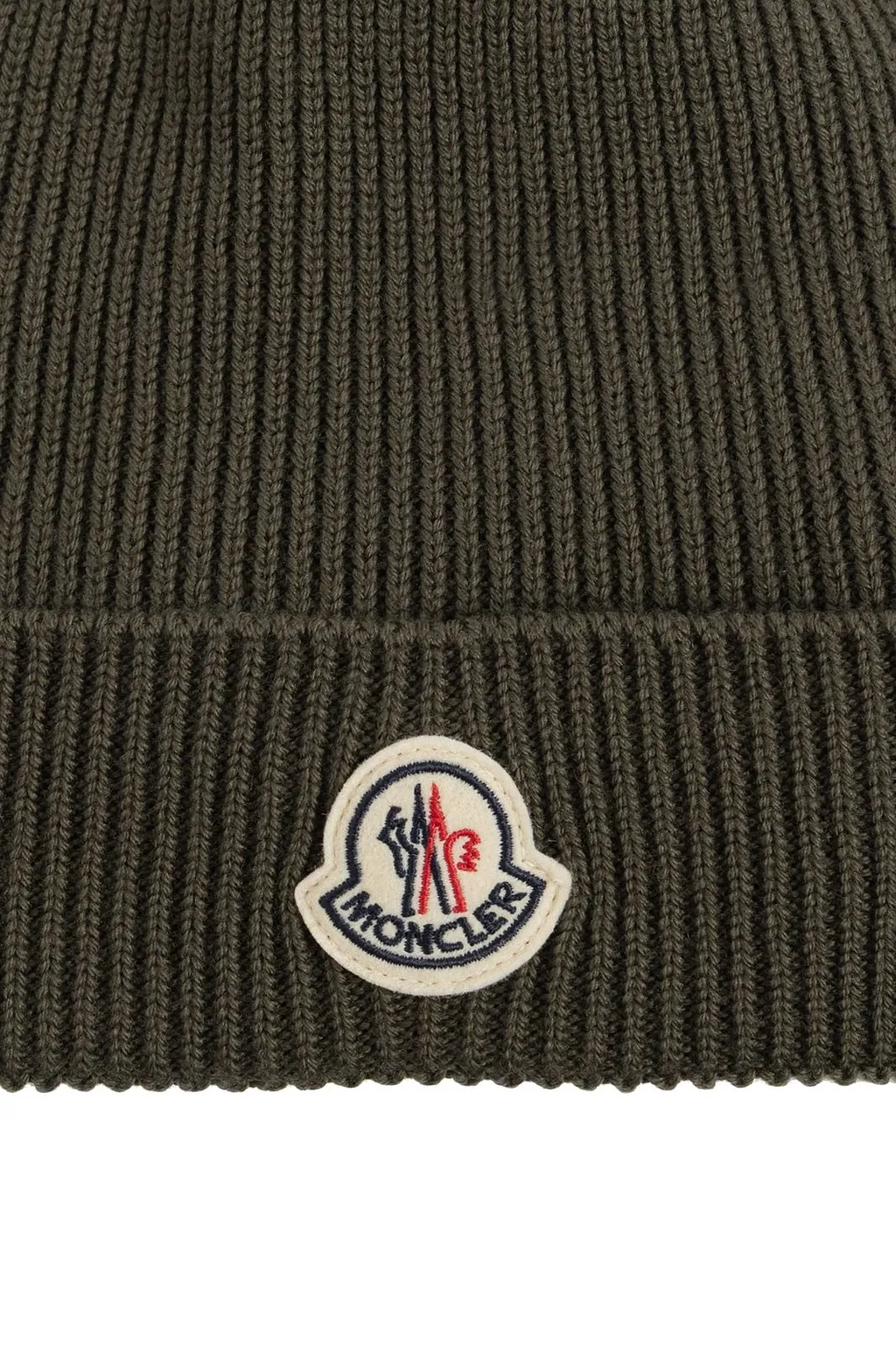 Moncler Logo Patch Knitted Beanie