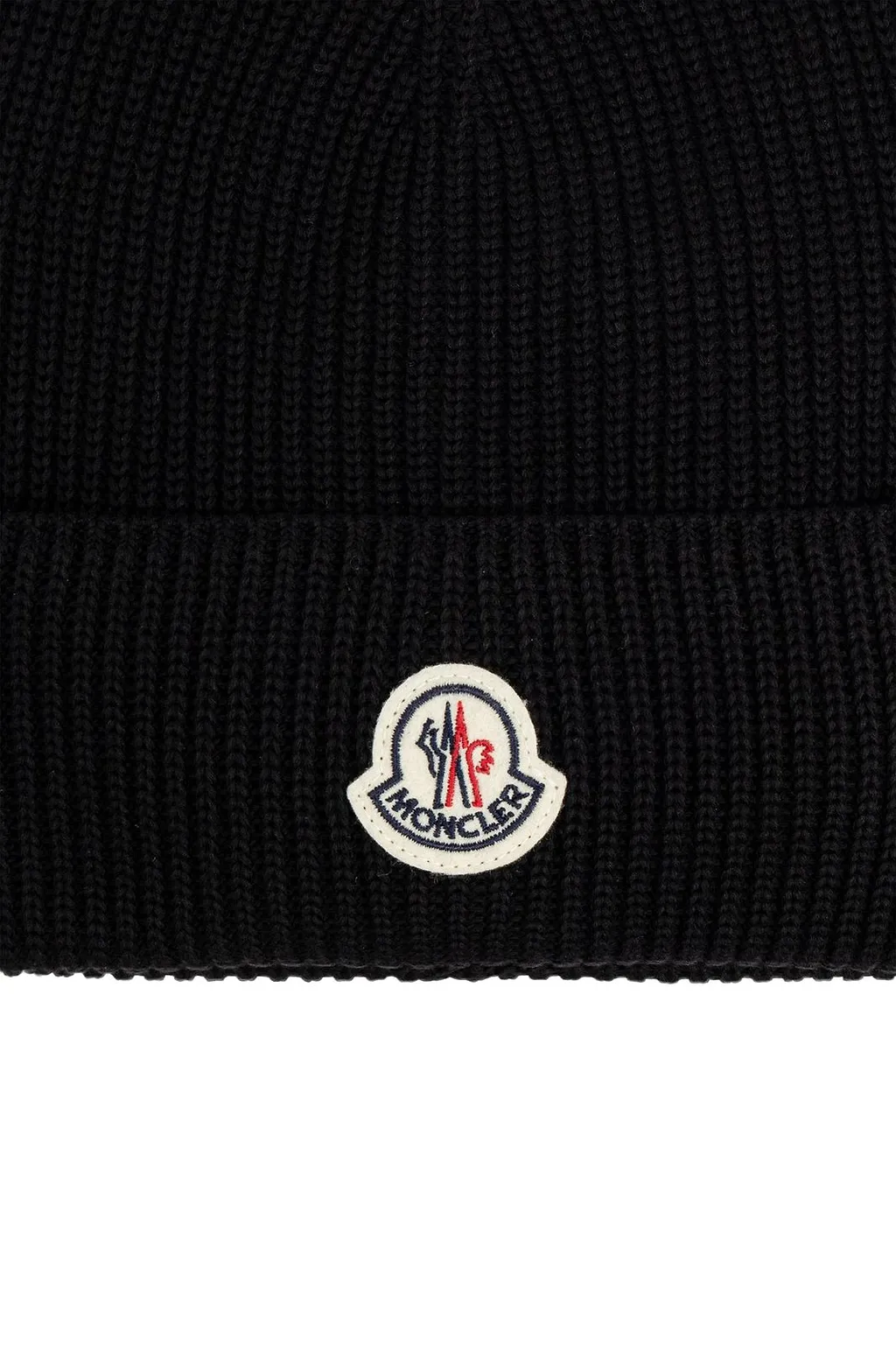 Moncler Logo Patch Knitted Beanie