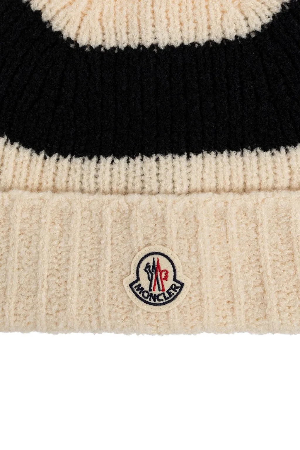 Moncler Ribbed Logo Patch Beanie