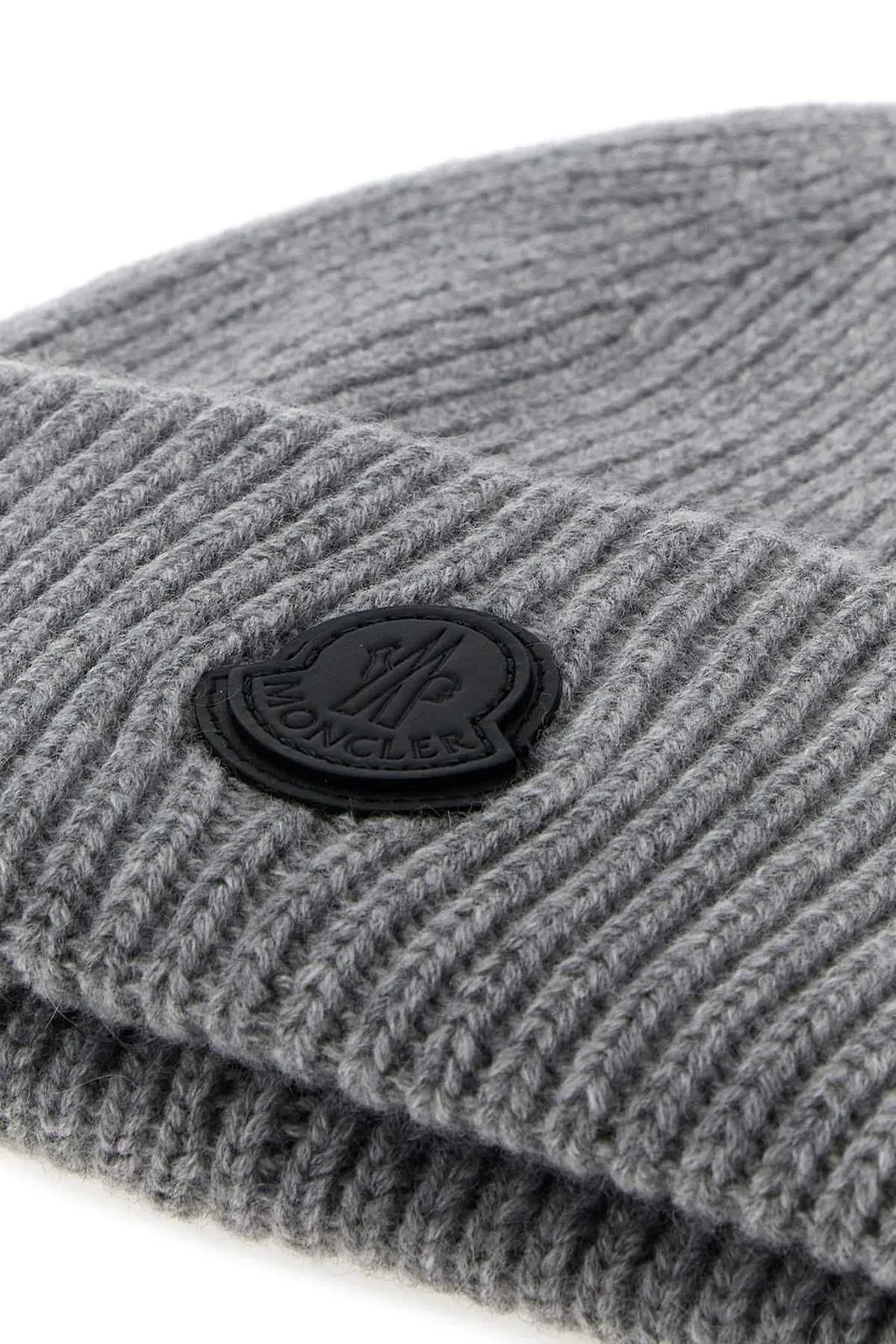 Moncler Ribbed Logo Beanie Hat