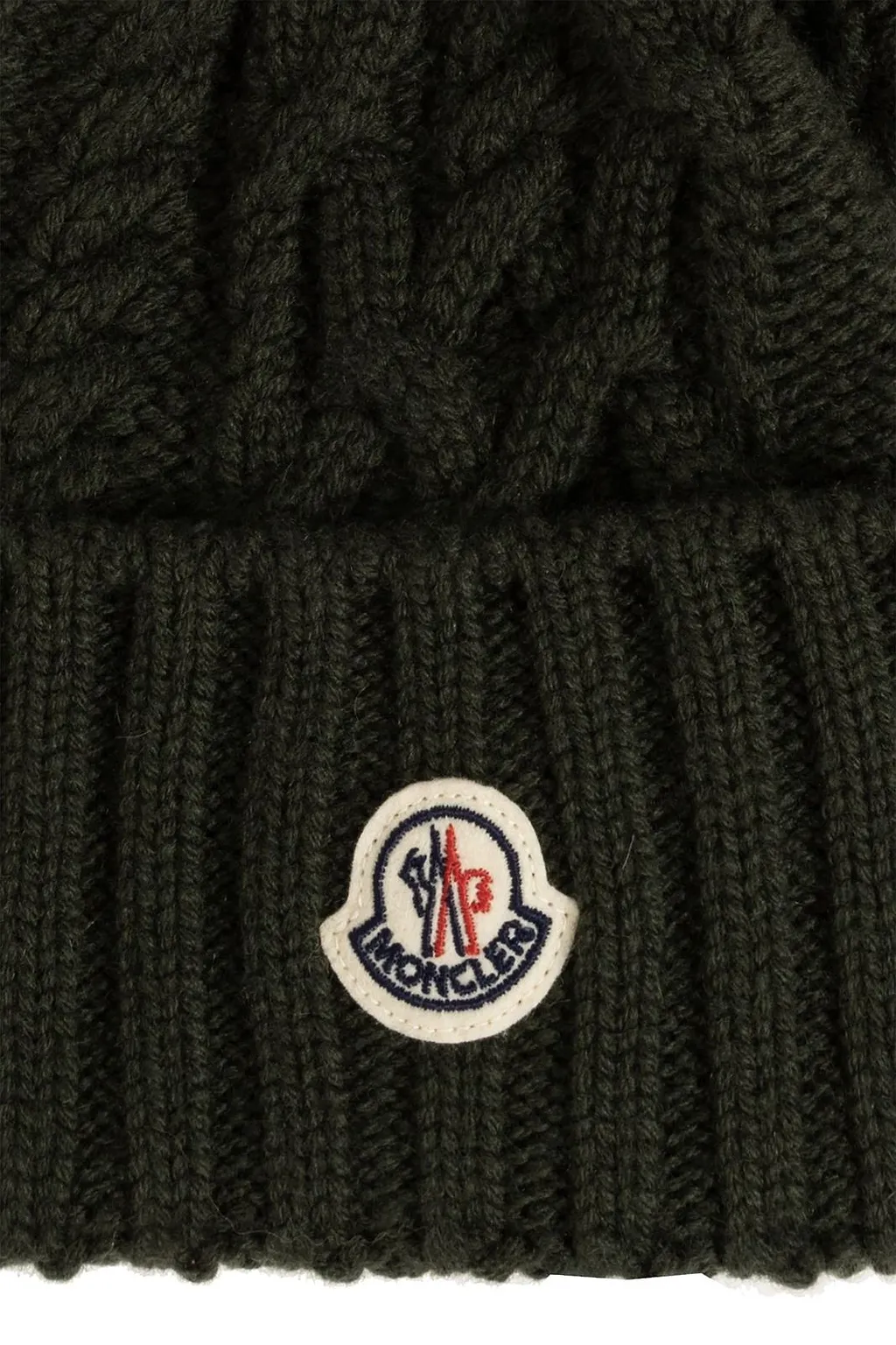 Moncler Logo Patch Knitted Beanie
