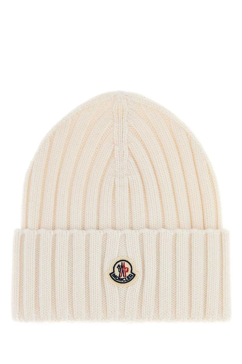 Moncler Logo Patch Ribbed Beanie