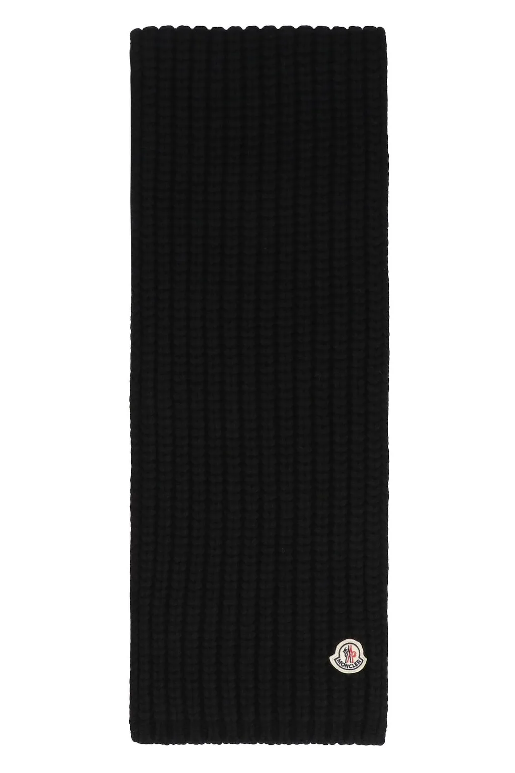Moncler Logo Patch Knitted Scarf