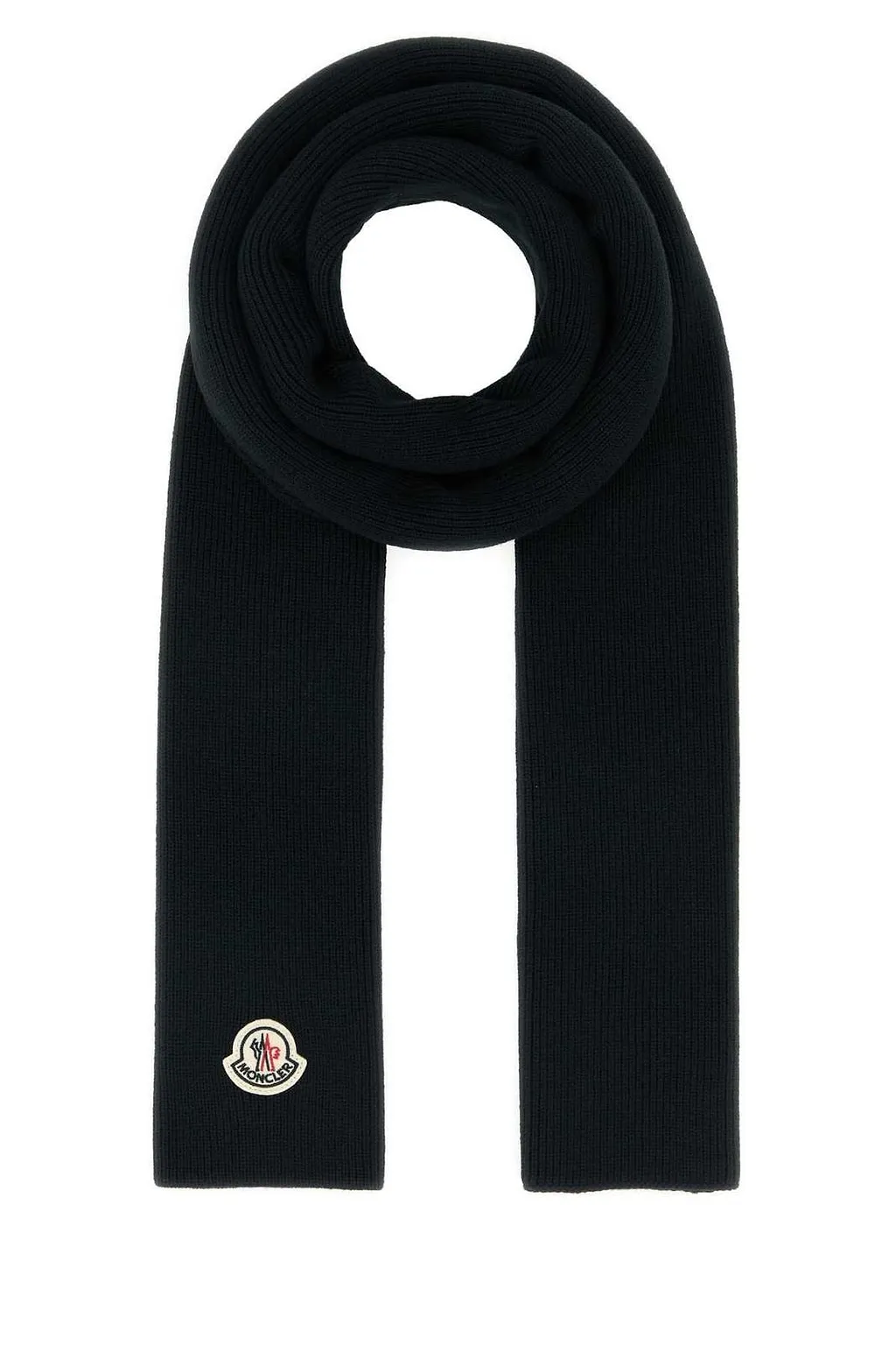 Moncler Logo Patch Knitted Scarf