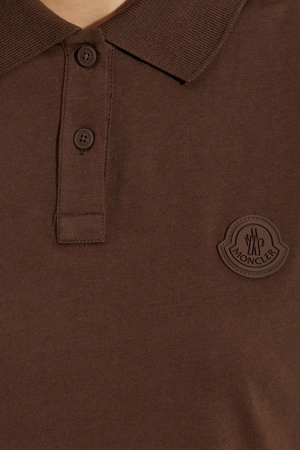 Moncler Logo Patch Short-Sleeve Polo Top