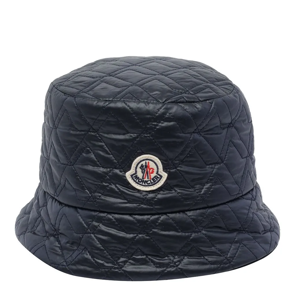 Moncler Logo Patch Quilted Bucket Hat