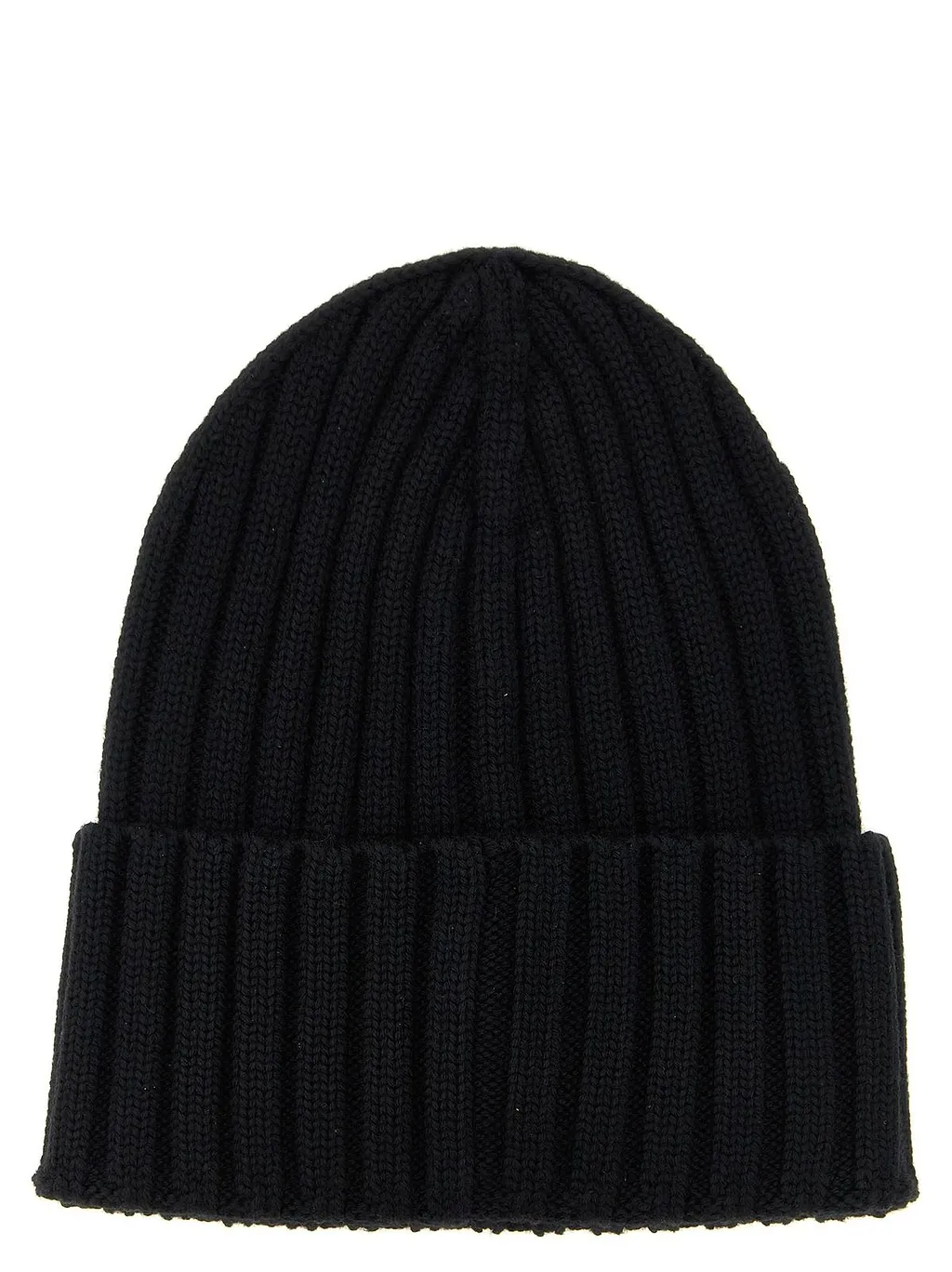 Moncler Logo Patch Ribbed Beanie
