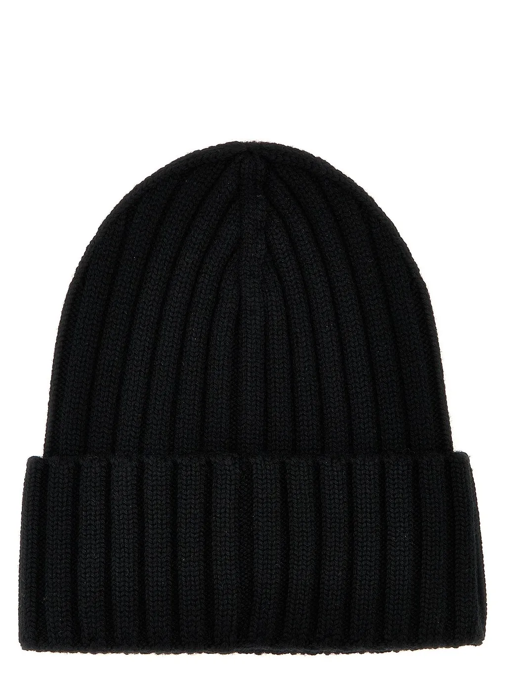 Moncler Logo Patch Ribbed Beanie