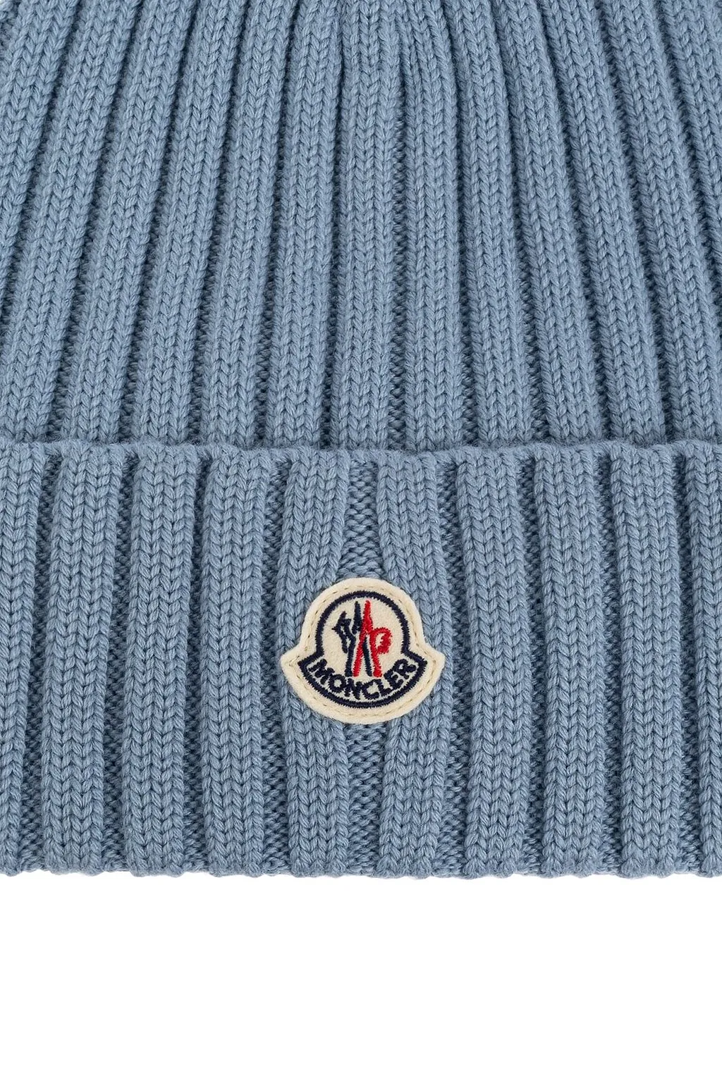 Moncler Logo Patch Ribbed Beanie