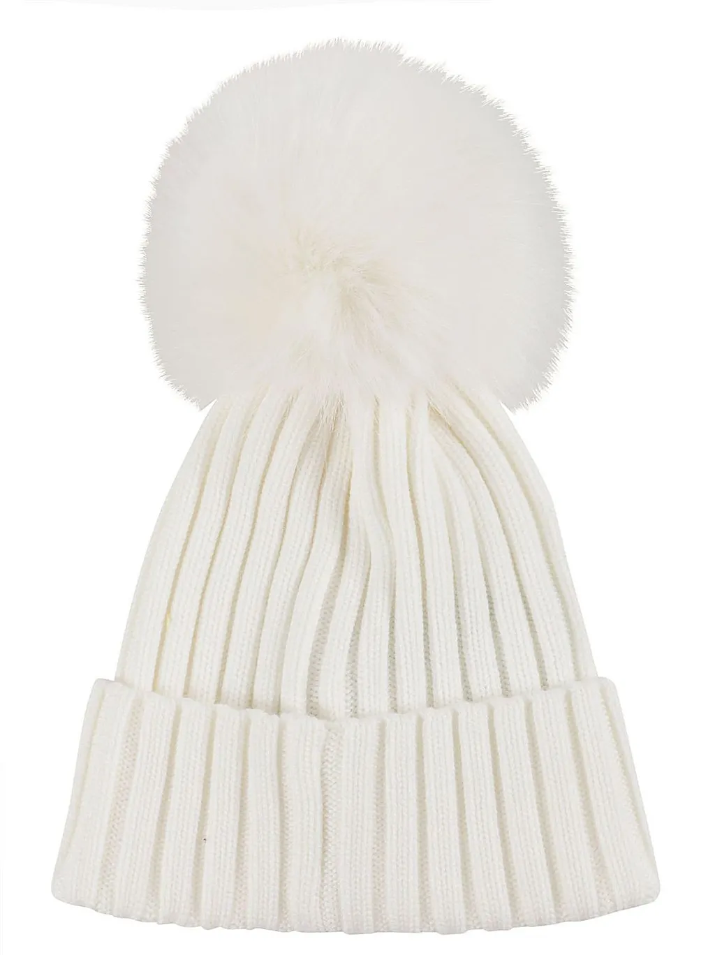 Logo Patch Ribbed Beanie