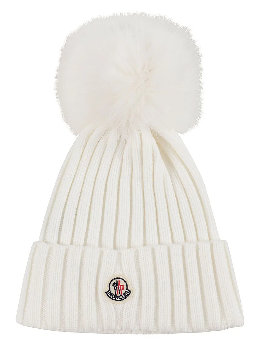 Logo Patch Ribbed Beanie