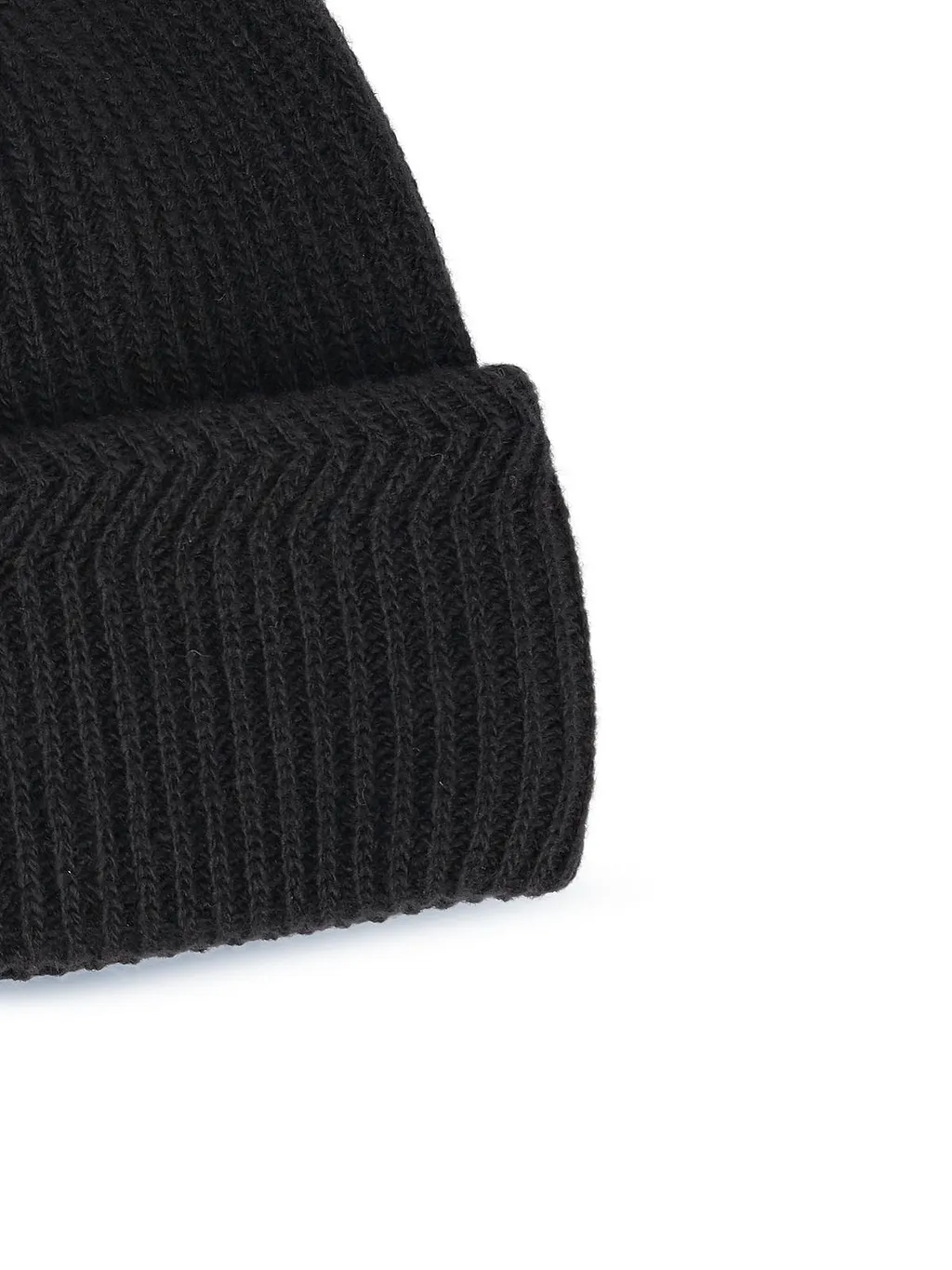 Moncler Logo Patch Ribbed Beanie