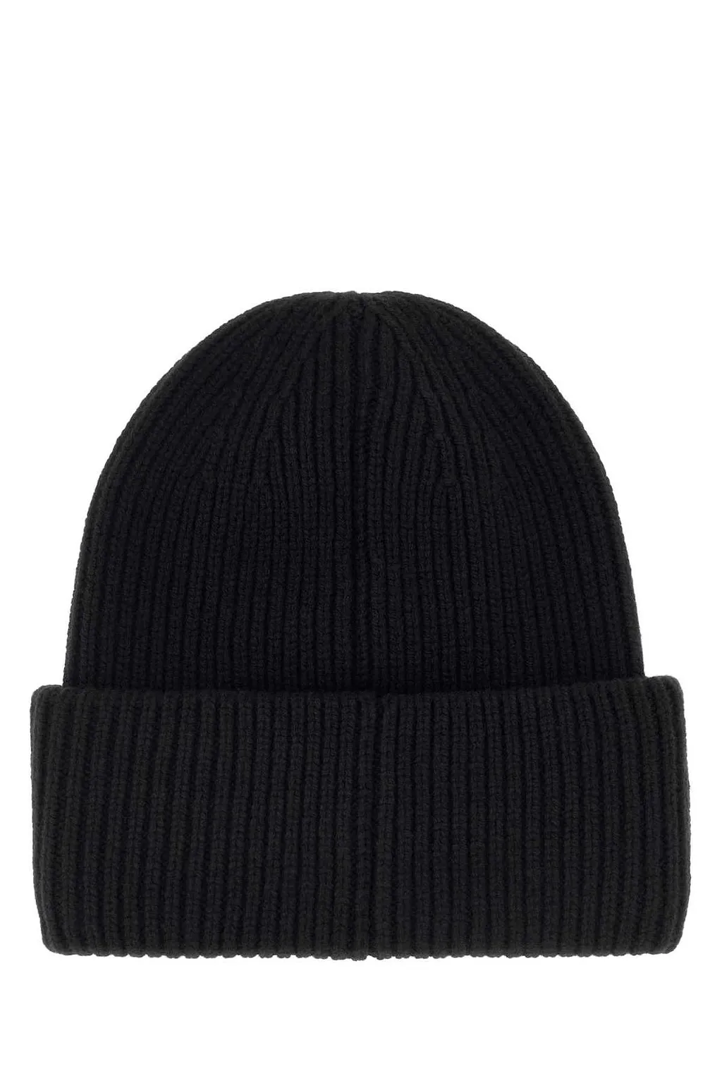 Moncler Logo Patch Ribbed Beanie Hat