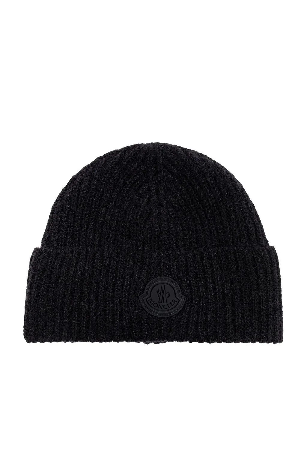 Moncler Logo Patch Ribbed Beanie