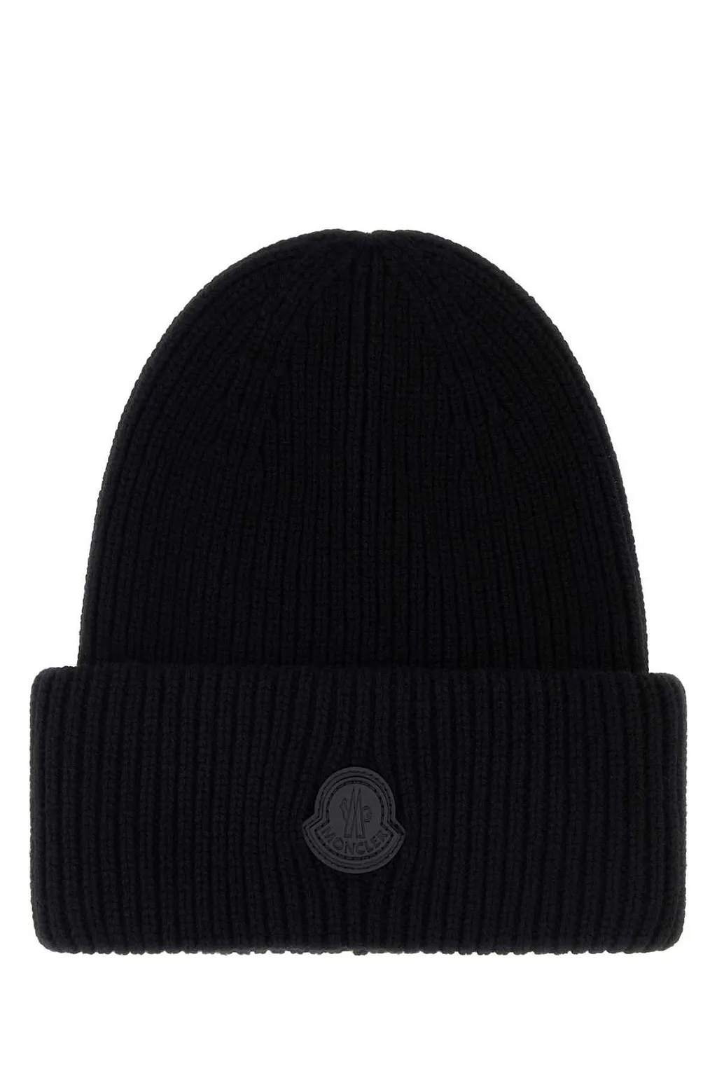 Moncler Logo Patch Ribbed Hat