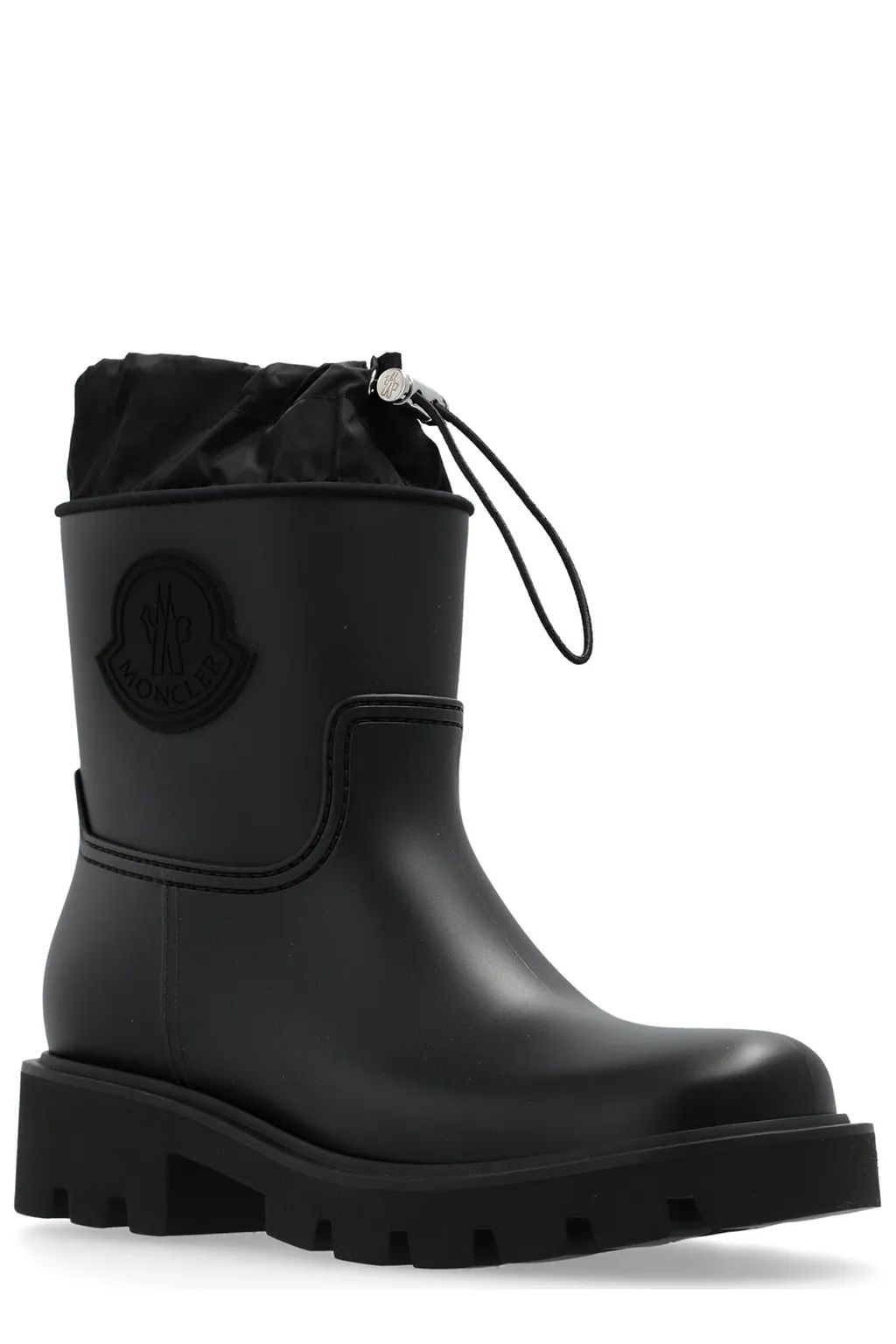 Moncler Kickstream Logo Detailed Ankle Boots
