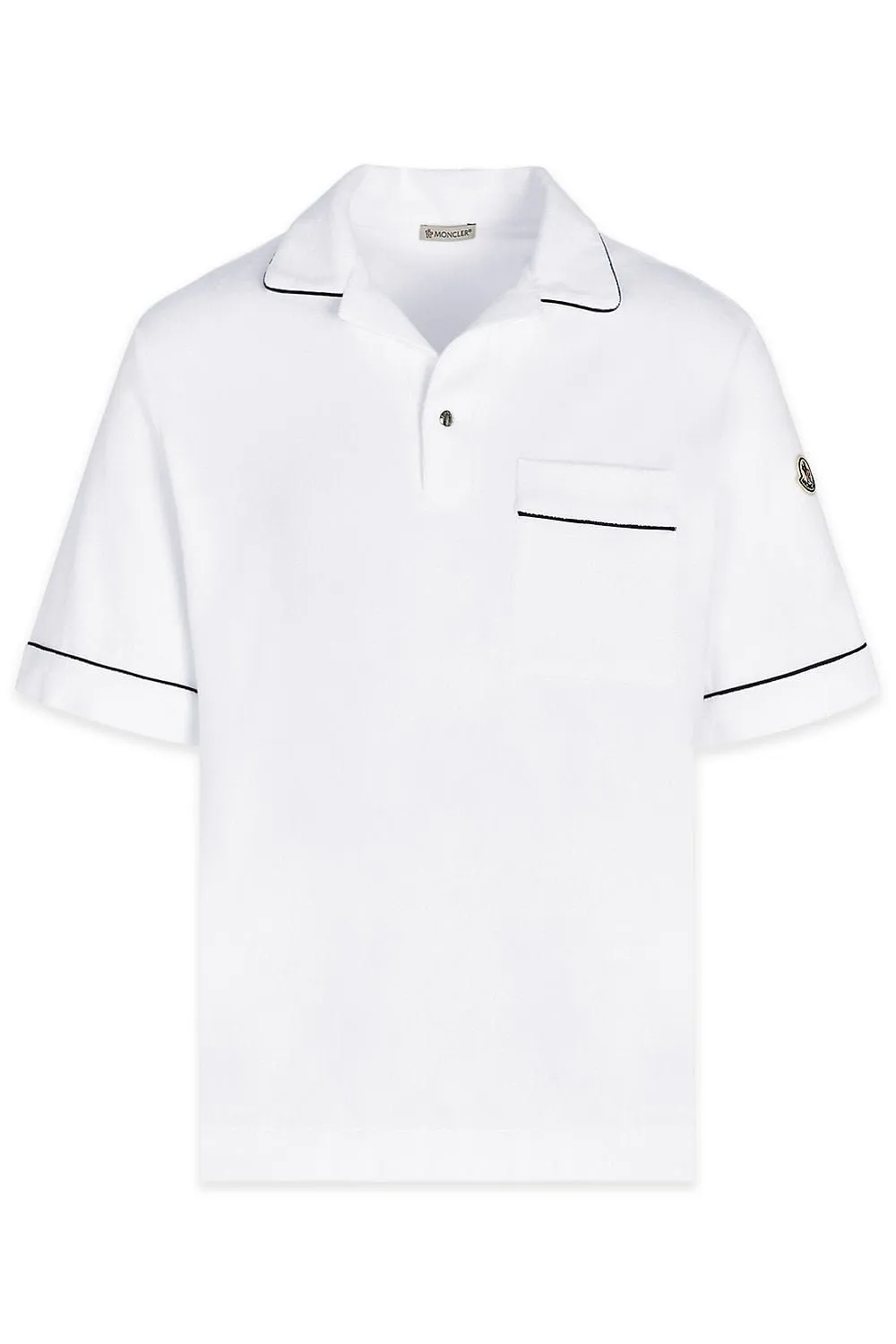 Moncler Piped-Trim Short Sleeved Polo Shirt