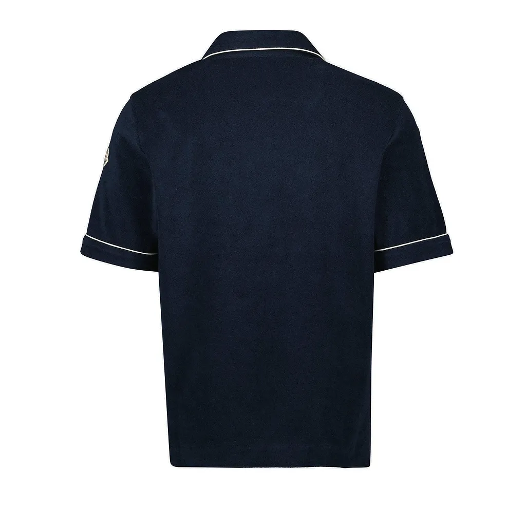 Moncler Toweling Short-Sleeved Polo Shirt