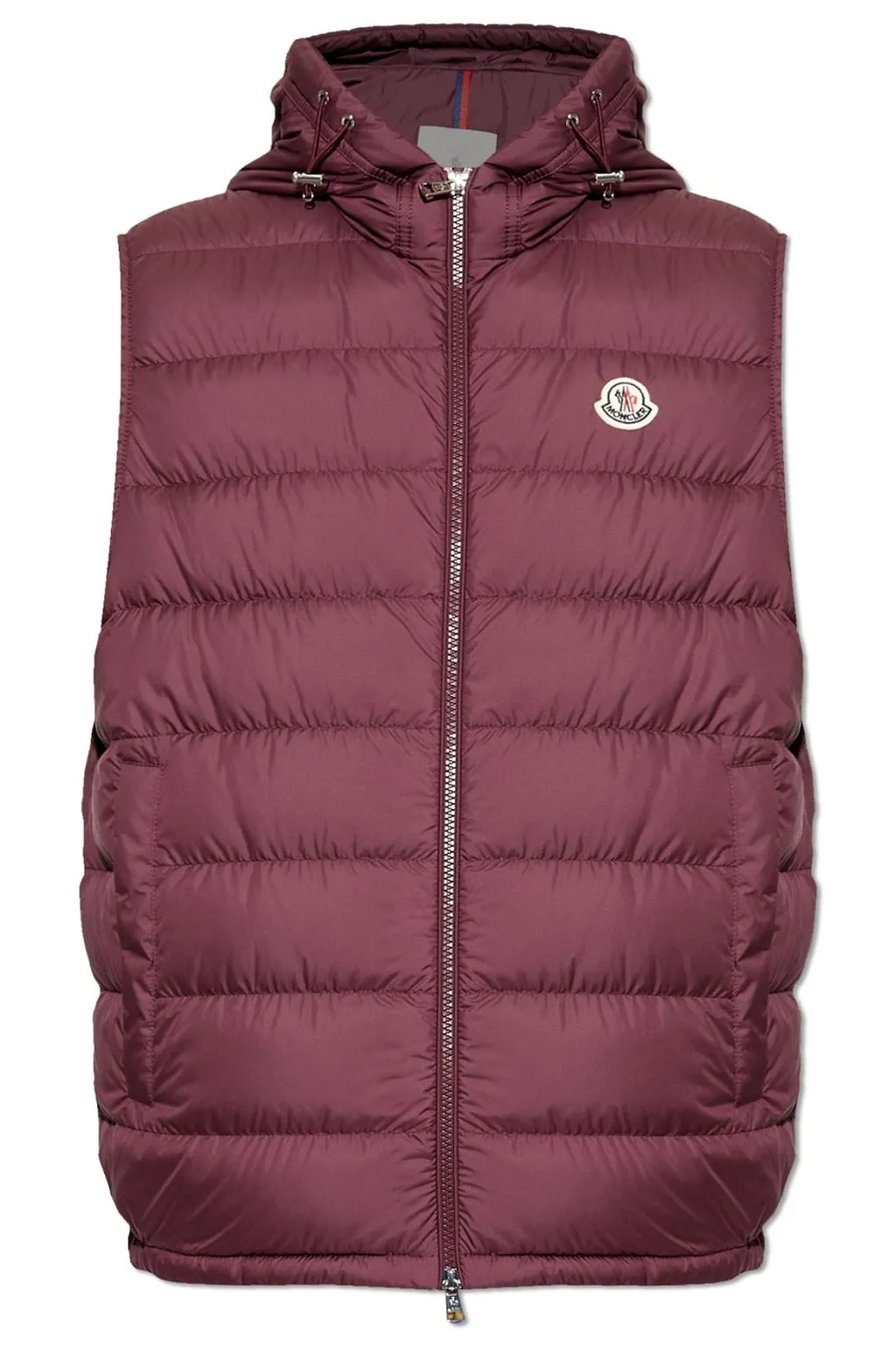 Moncler Logo Patch Zip-Up Hooded Gilet