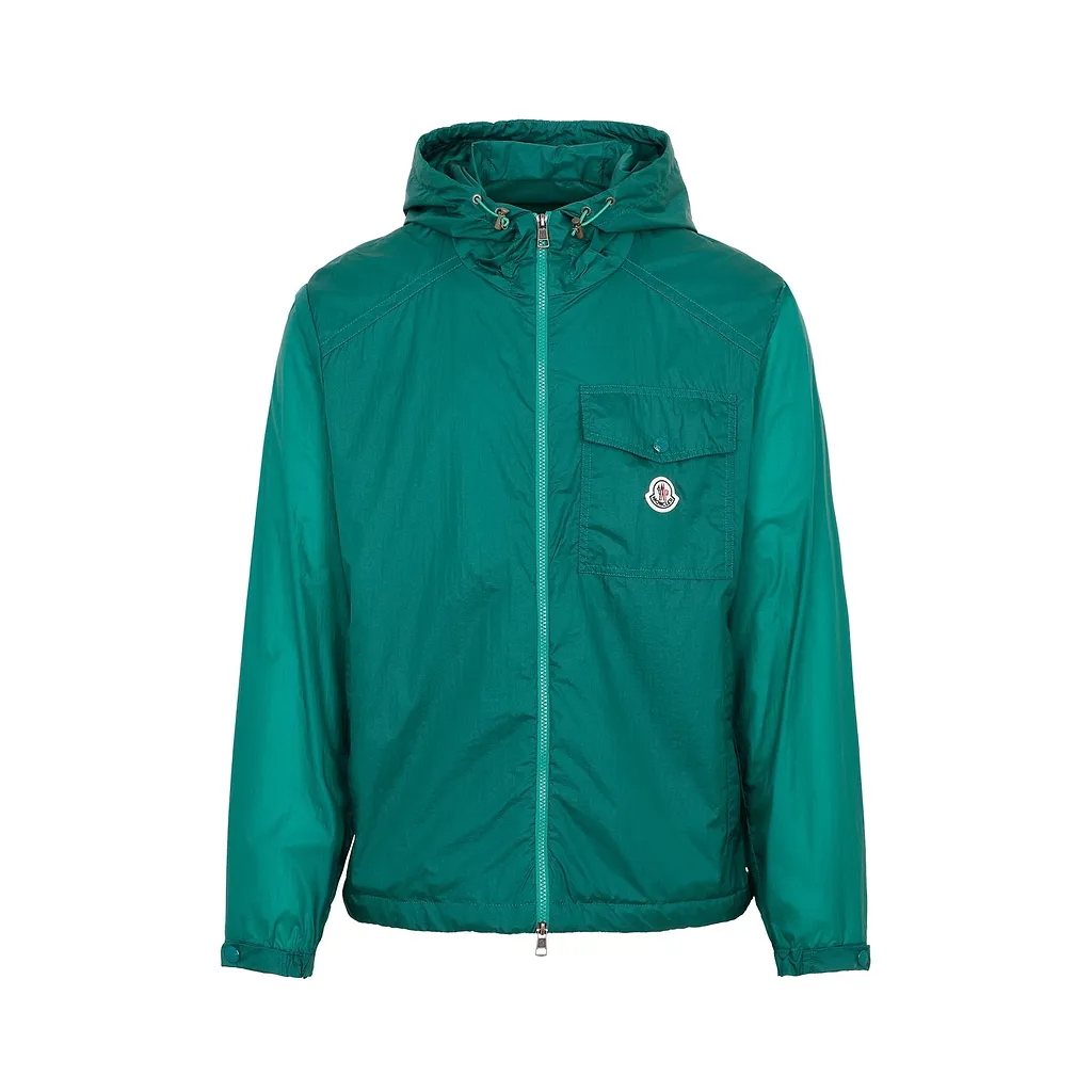 Moncler Logo Patch Zip-Up Jacket