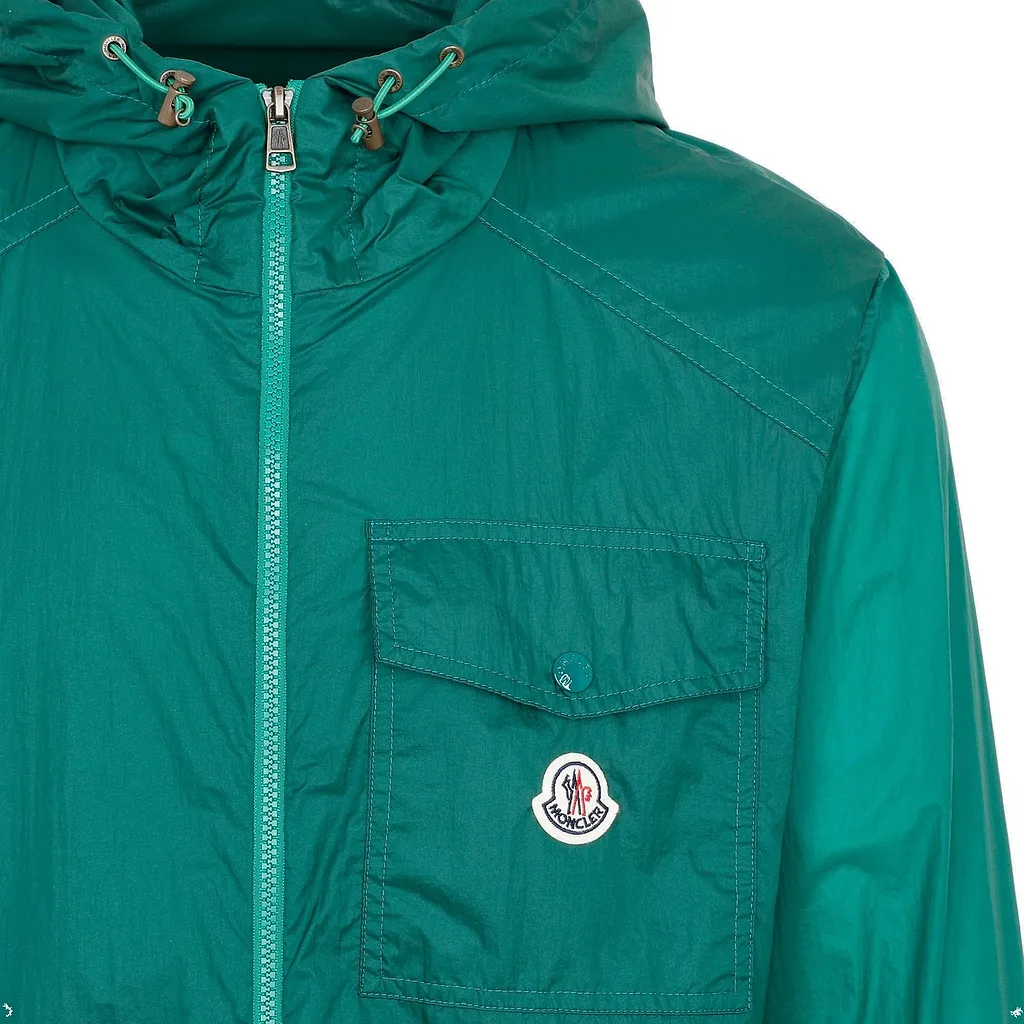 Moncler Logo Patch Zip-Up Jacket
