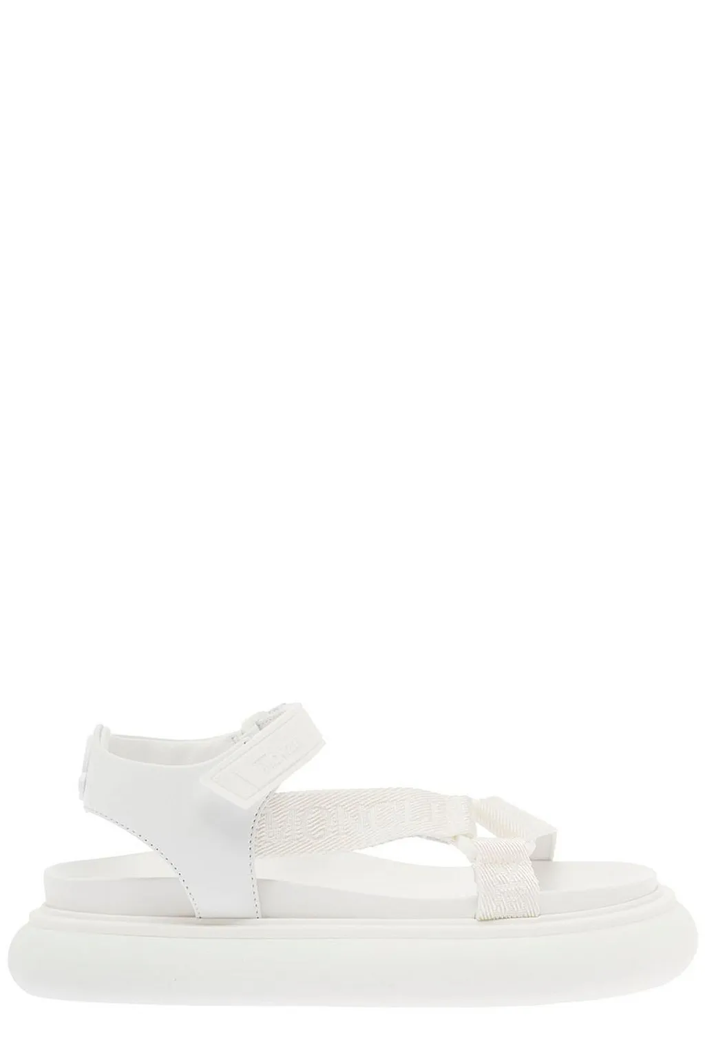 Moncler Logo Detailed Round Toe Sandals