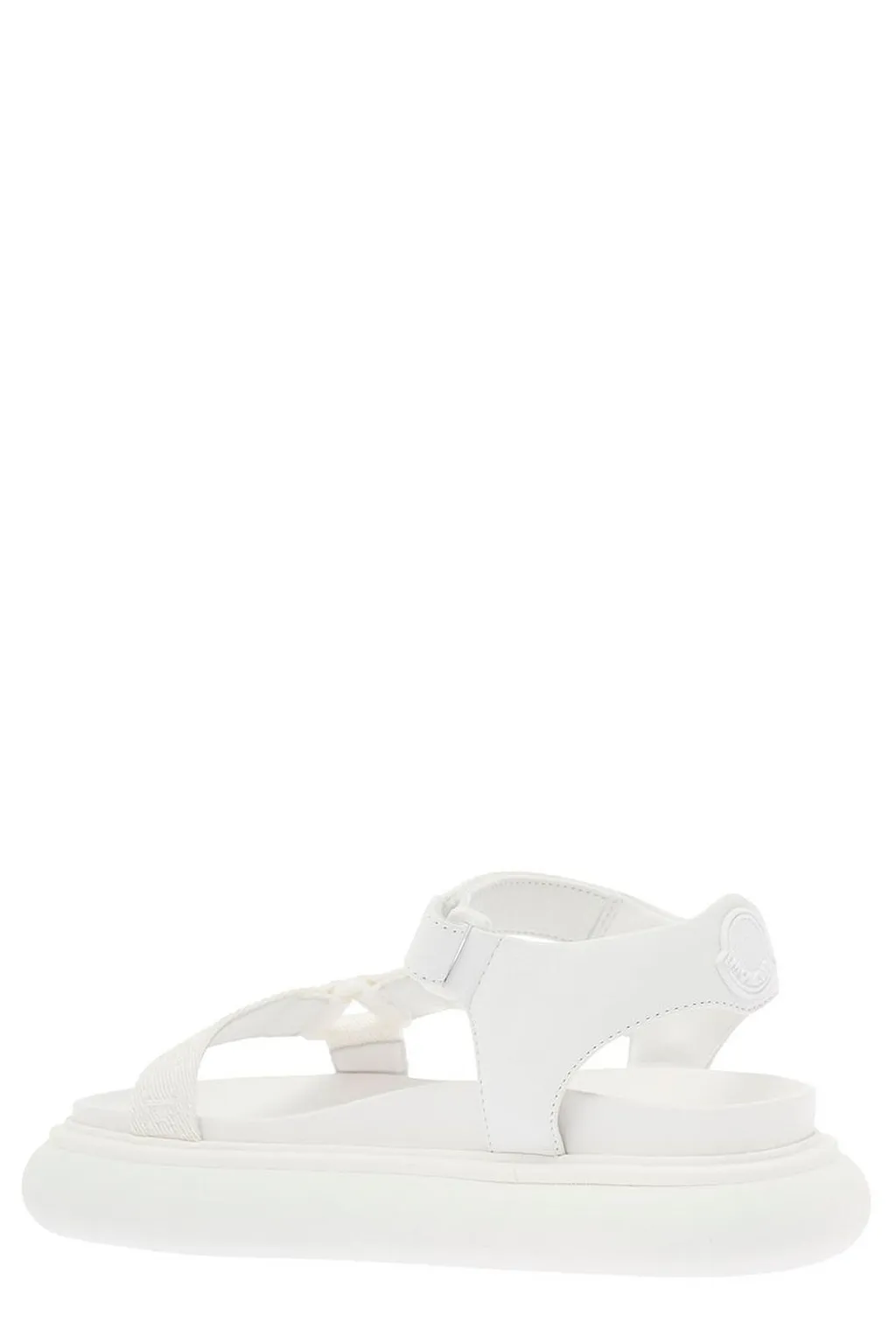 Moncler Logo Detailed Round Toe Sandals