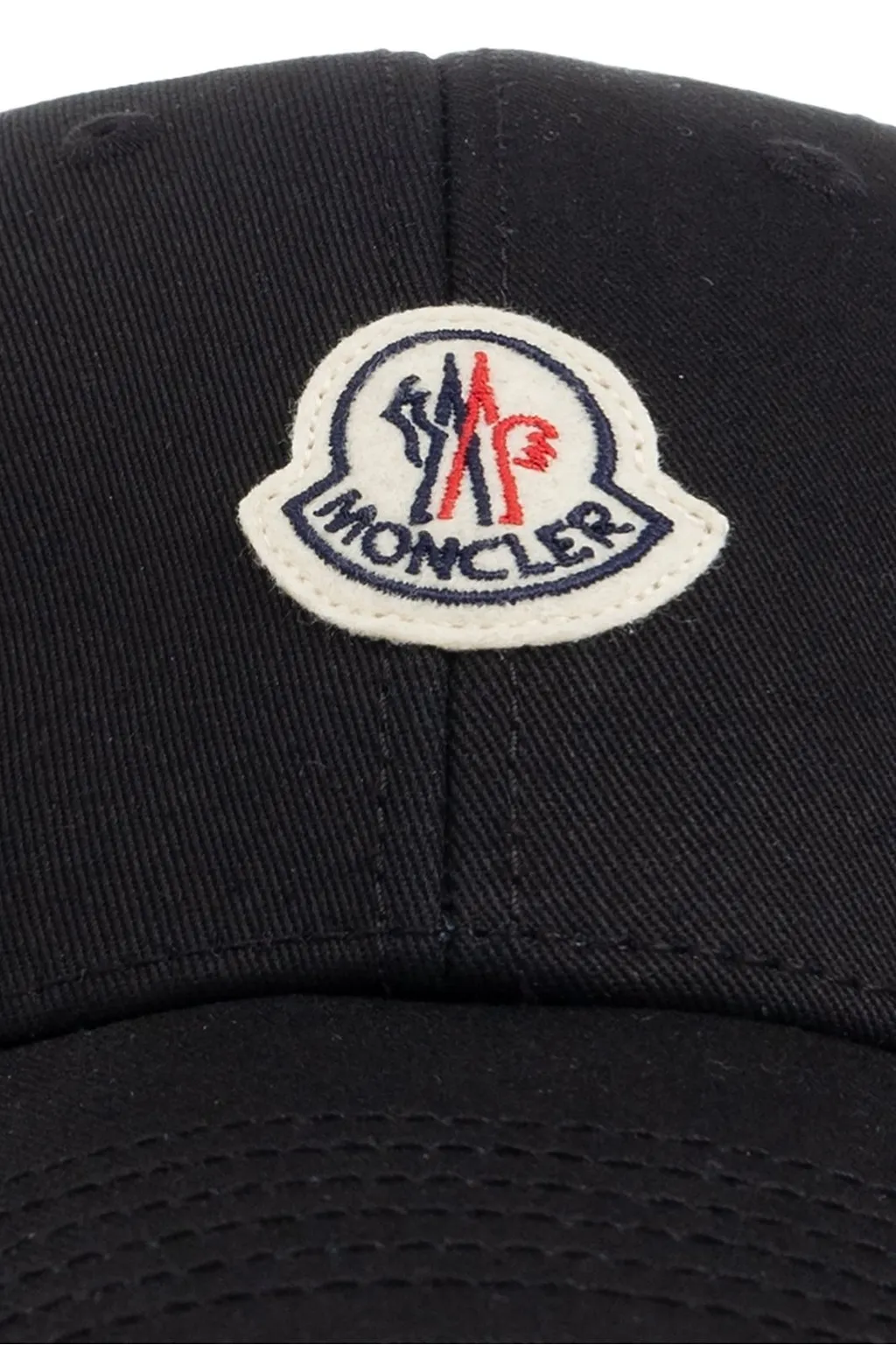 Moncler Logo Patch Curved Peak Cap